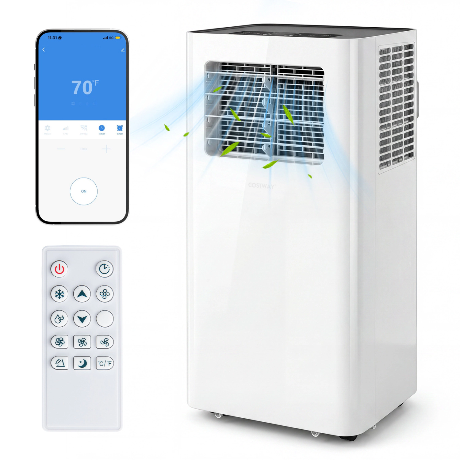 SlickBlue Unisex Portable 14000 BTU Smart Air Conditioner