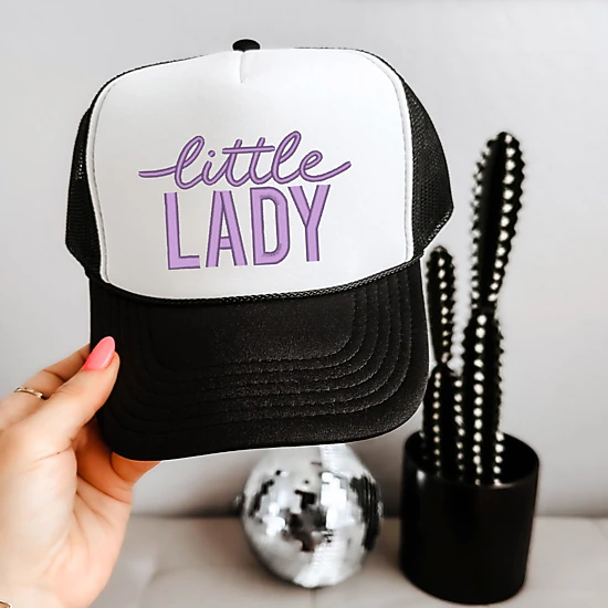 The Juniper Shop - Embroidered Little Lady - Youth Graphic Foam Trucker Hat