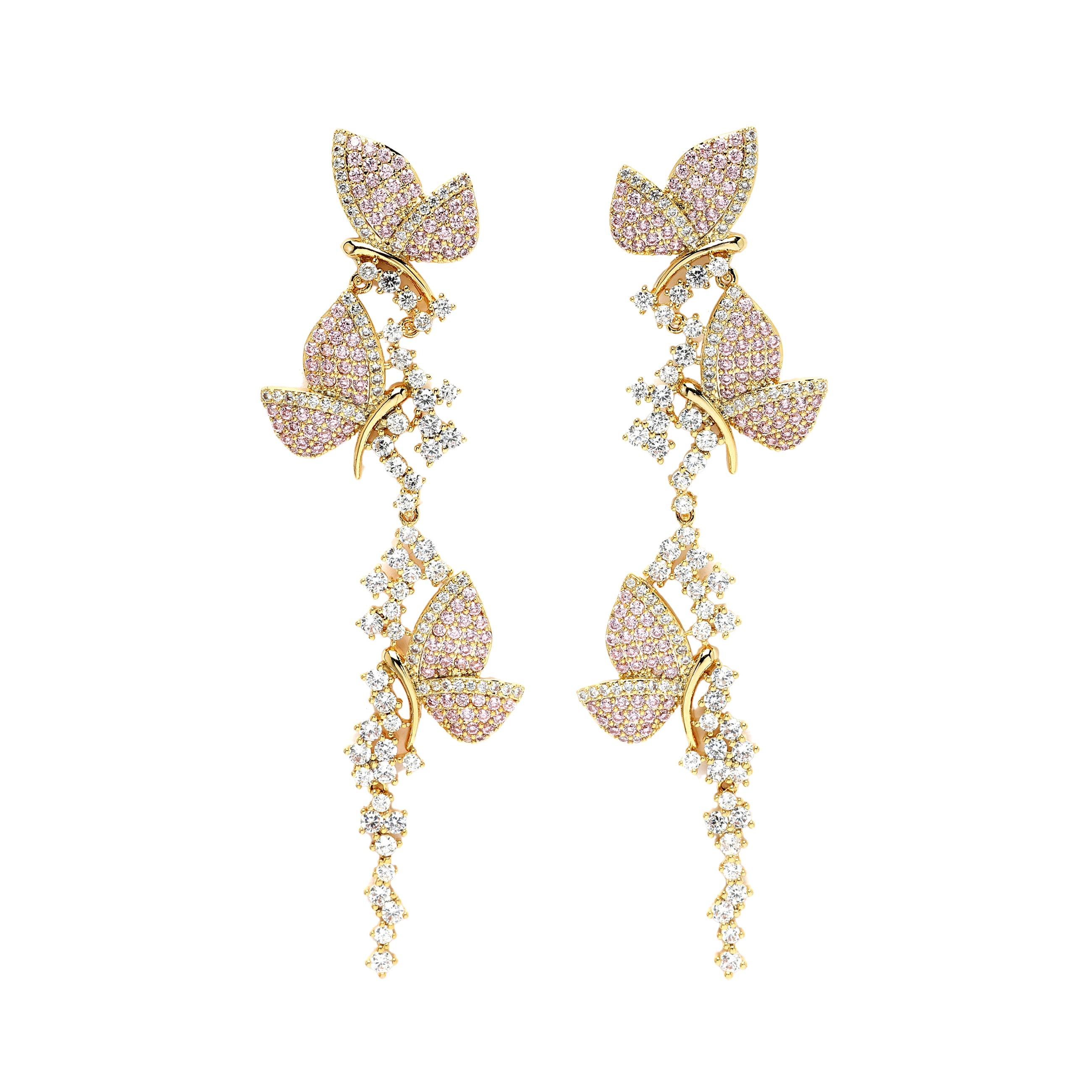 AGP PARIS Womens Diva Butterfly Drop Earrings