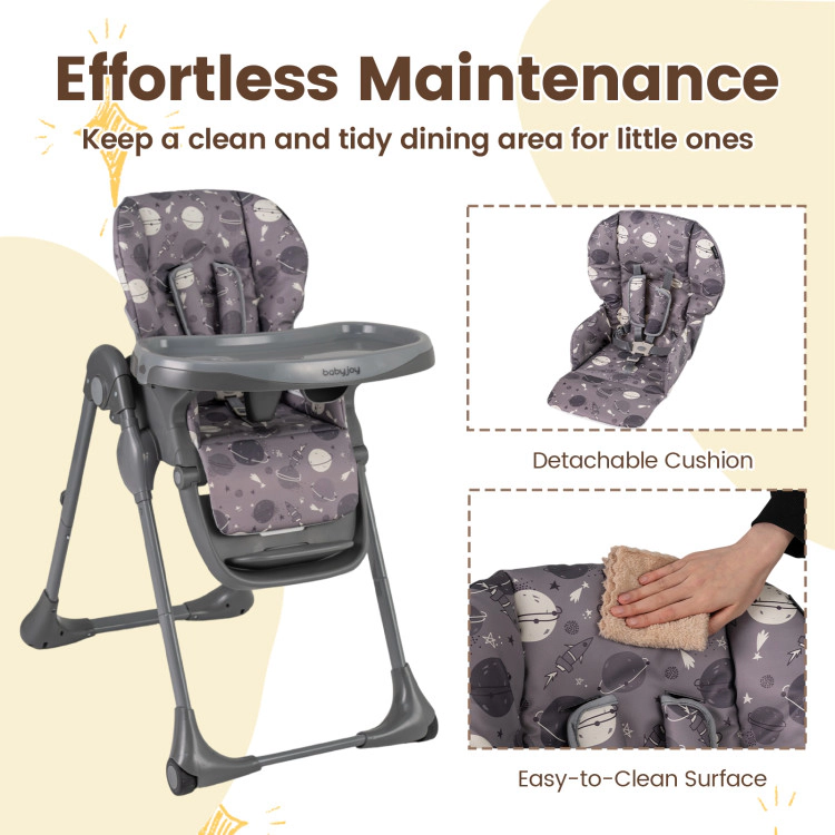 Hivvago Folable High Chair with Detachable Cushion and High Chair for Babies and Toddlers