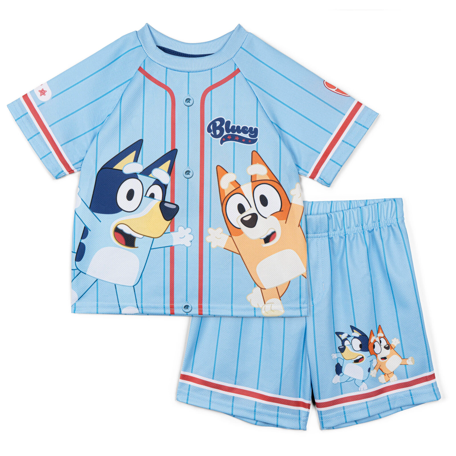 Bluey Boys' Athletic 2-Piece Tee and Shorts Set