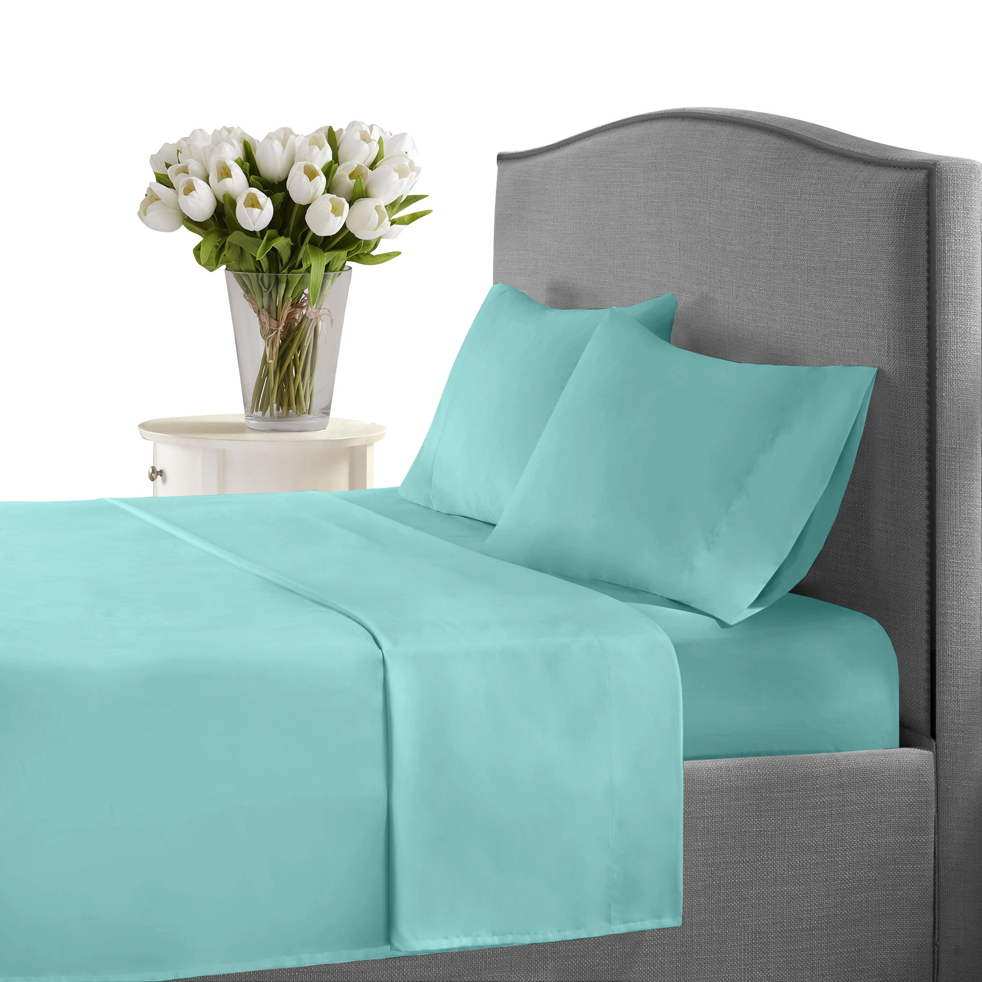 HSH Dream New York Collection 1200 Thread Count Solid Cotton Sheets – Deep Pocket Luxury Bed Set