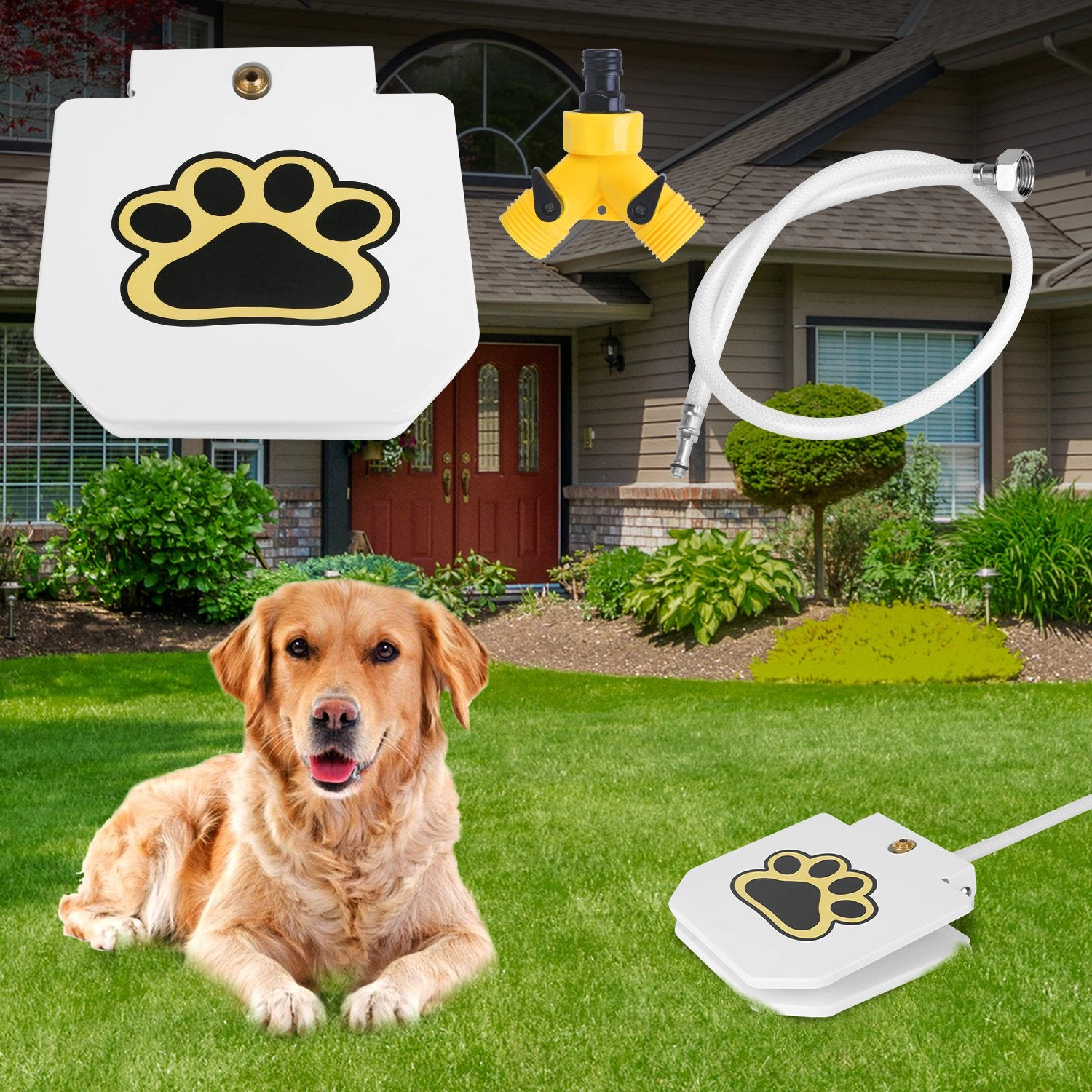 GBruno Step-On Dog Water Fountain With Pedal Dispenser