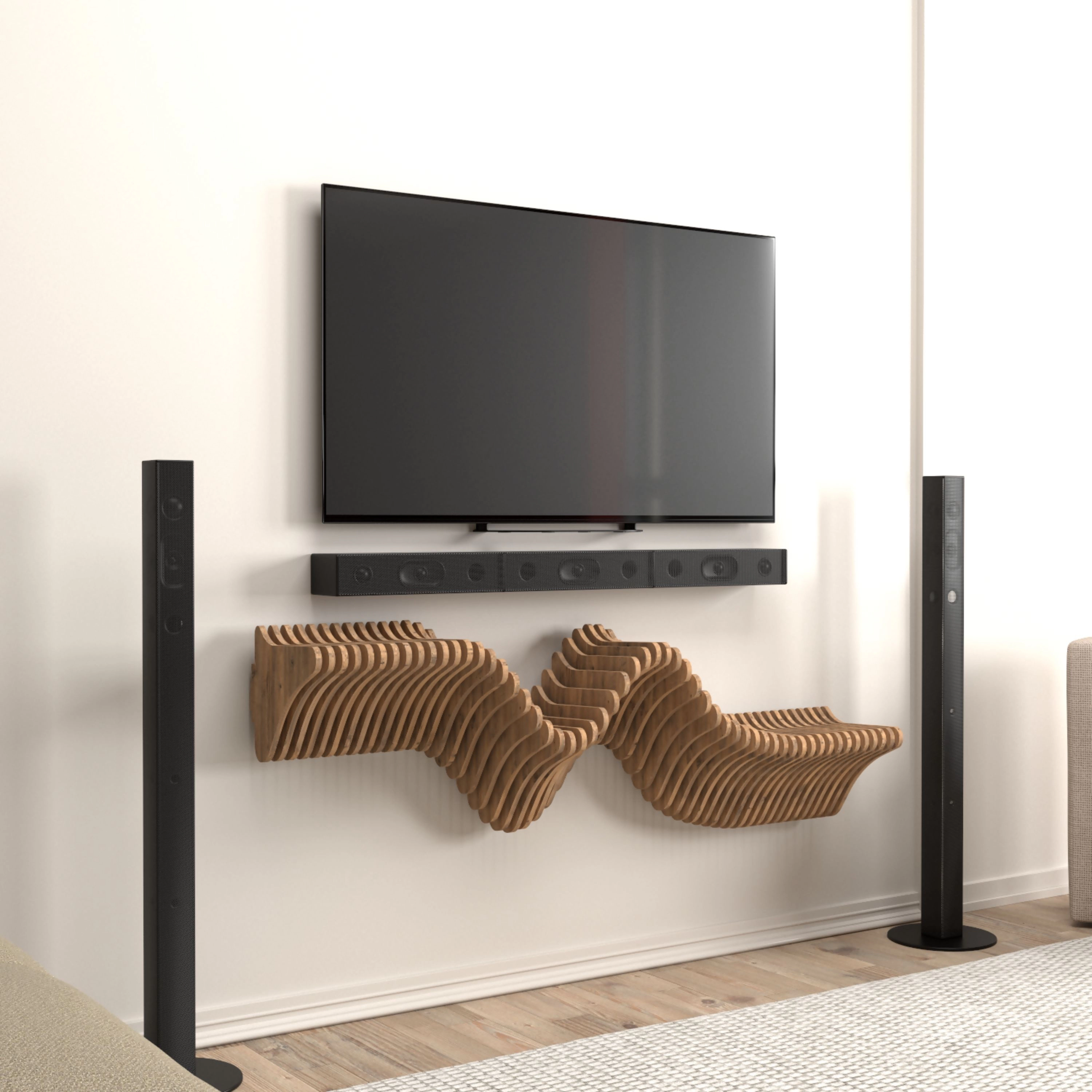 Wear Sierra 40" Geometric Floating Wall Shelf