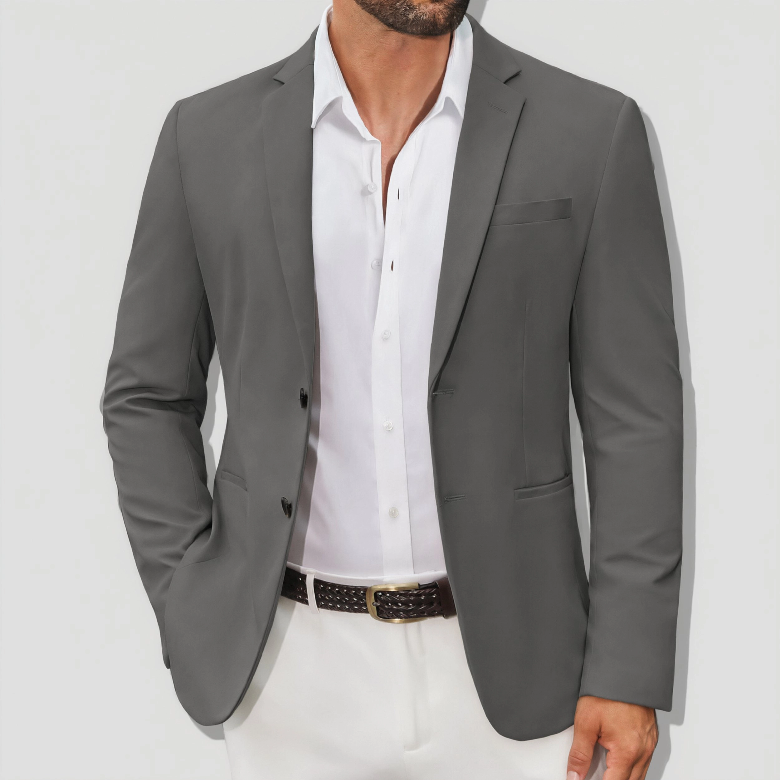 COOFANDY Men's Slim Fit Two Button Notch Lapel Casual Blazer Sport Coat Suit Jacket