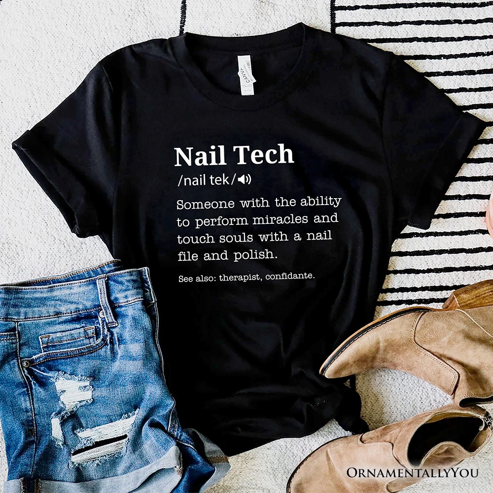 OrnamentallyYou Womens Nail Tech Definition T-Shirt