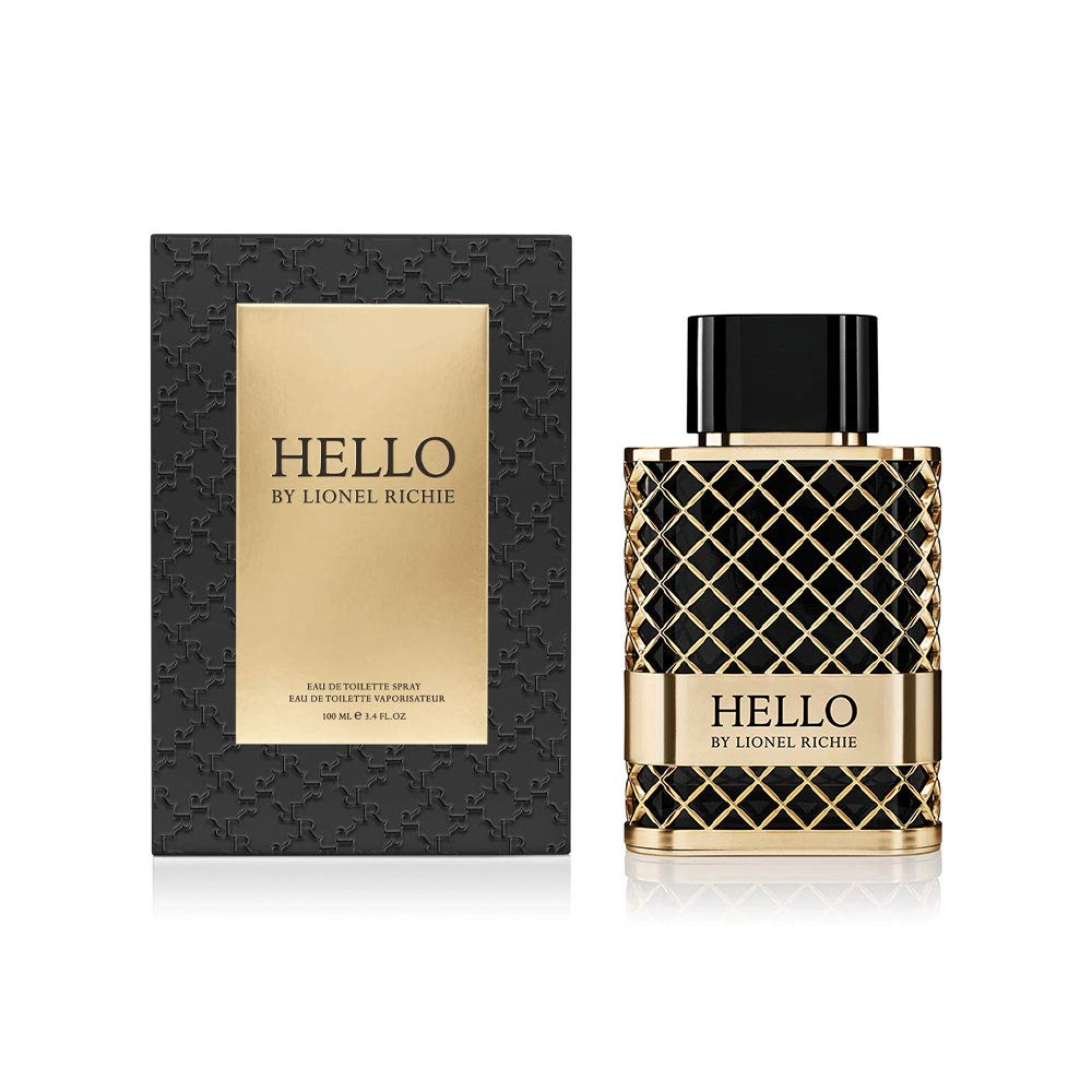 Lionel Richie Hello Eau de Toilette for Men - Aromatic Woody 3.4 oz Spray
