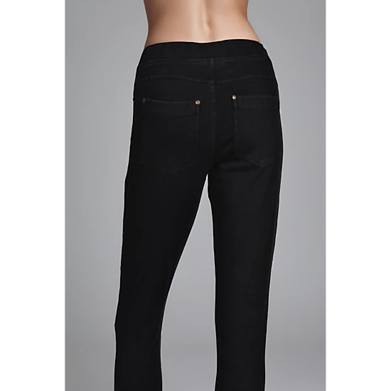 DressAtR Women's Black Denim Stretch Skinny Fit Full Length Pant