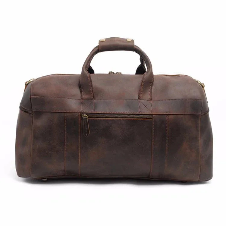 Steel Horse Leather Unisex The Asta Weekender | Handcrafted Leather Duffle Bag