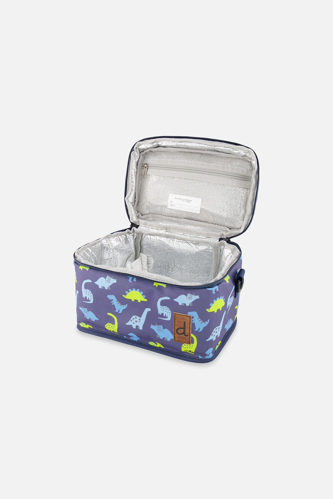 Deux par Boys Insulated Dinosaur Print Lunch Box with Removable Shoulder Strap
