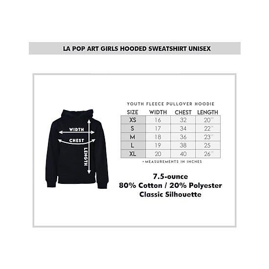 LA Pop Art Girls Word Art Hoodie - Tennessee Tristar, Color: Black