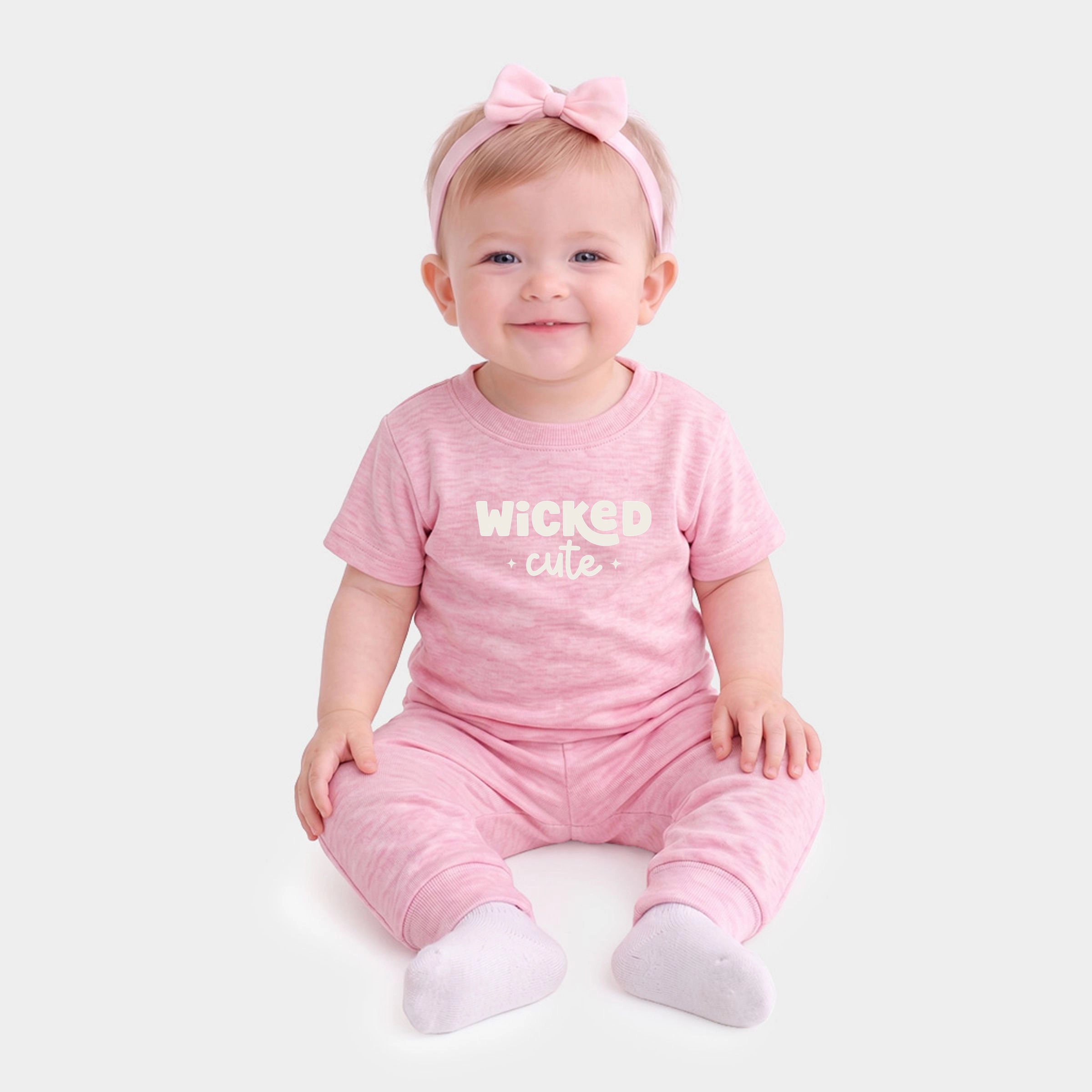 The Juniper Shop - Infant Jogger Pant Crew Set Wicked Cute Bold