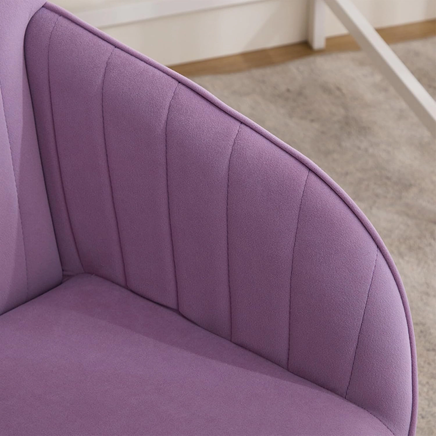 Platinum-Level Office Chairs Lilac Velvet Office Chair Ergonomic Adjustable Swivel Desk