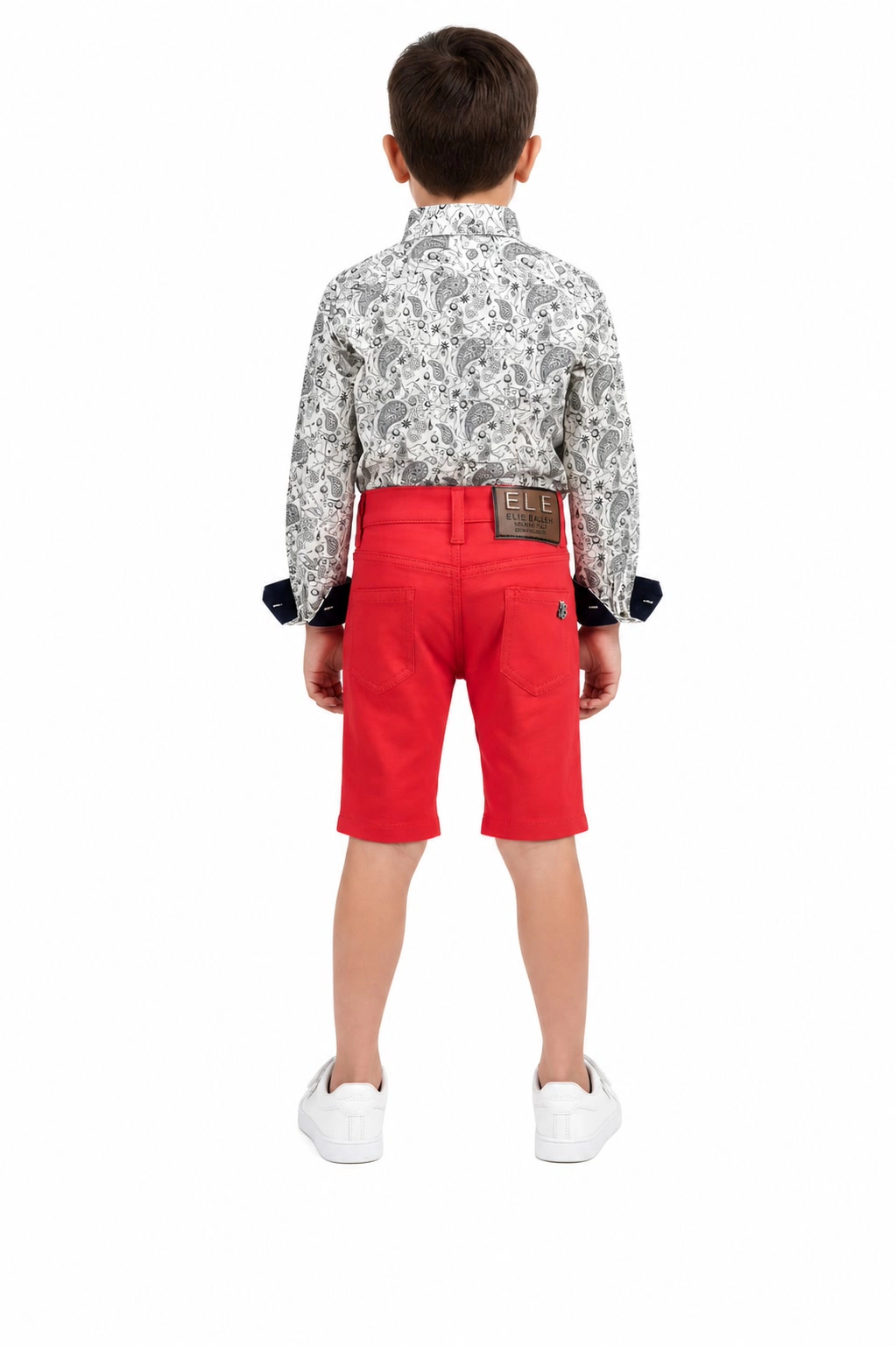Elie Balleh Boys Slim Fit Cotton Twill Short Pants
