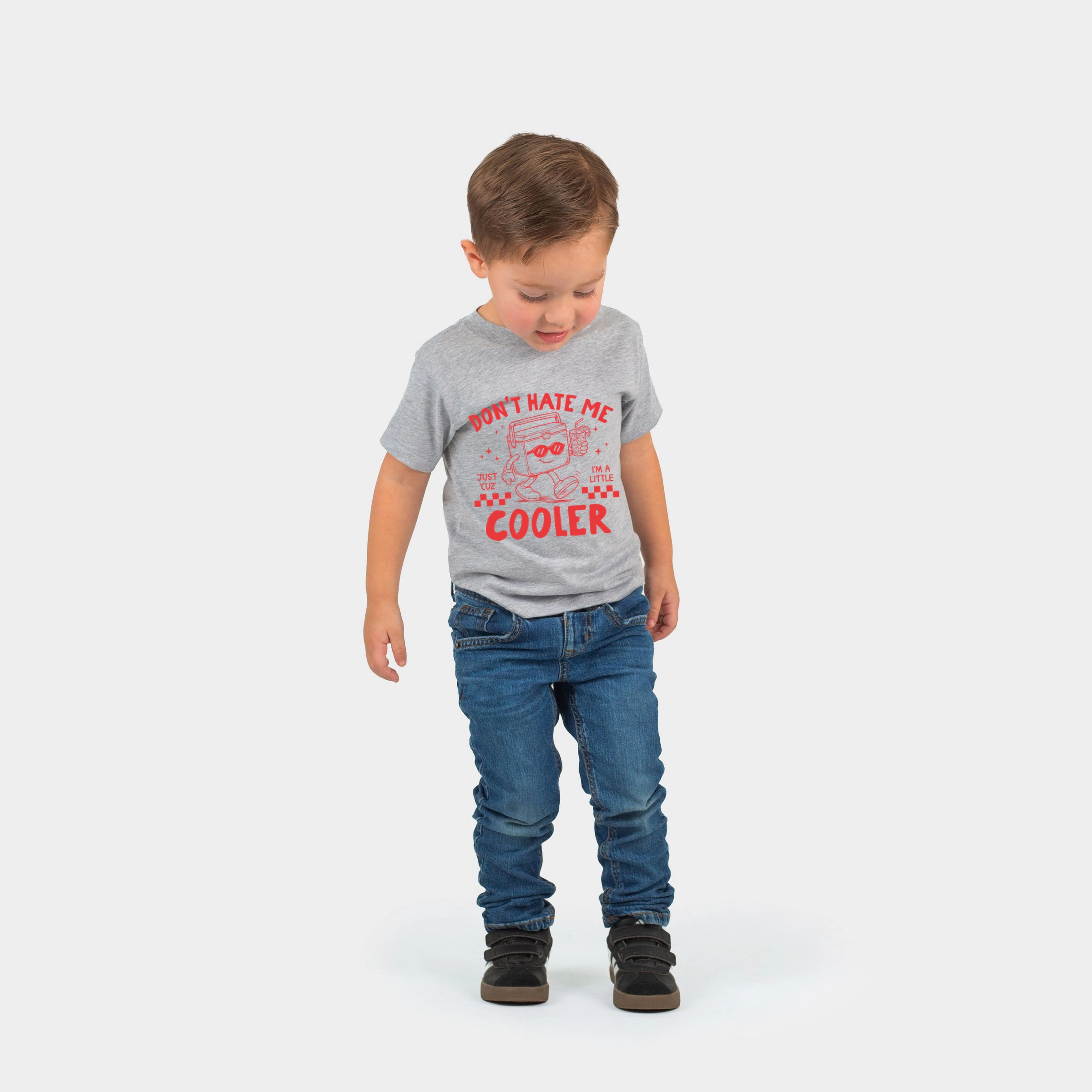 The Juniper Shop - Toddler Short Sleeve Graphic T-Shirt Just A Little Cooler Checkered