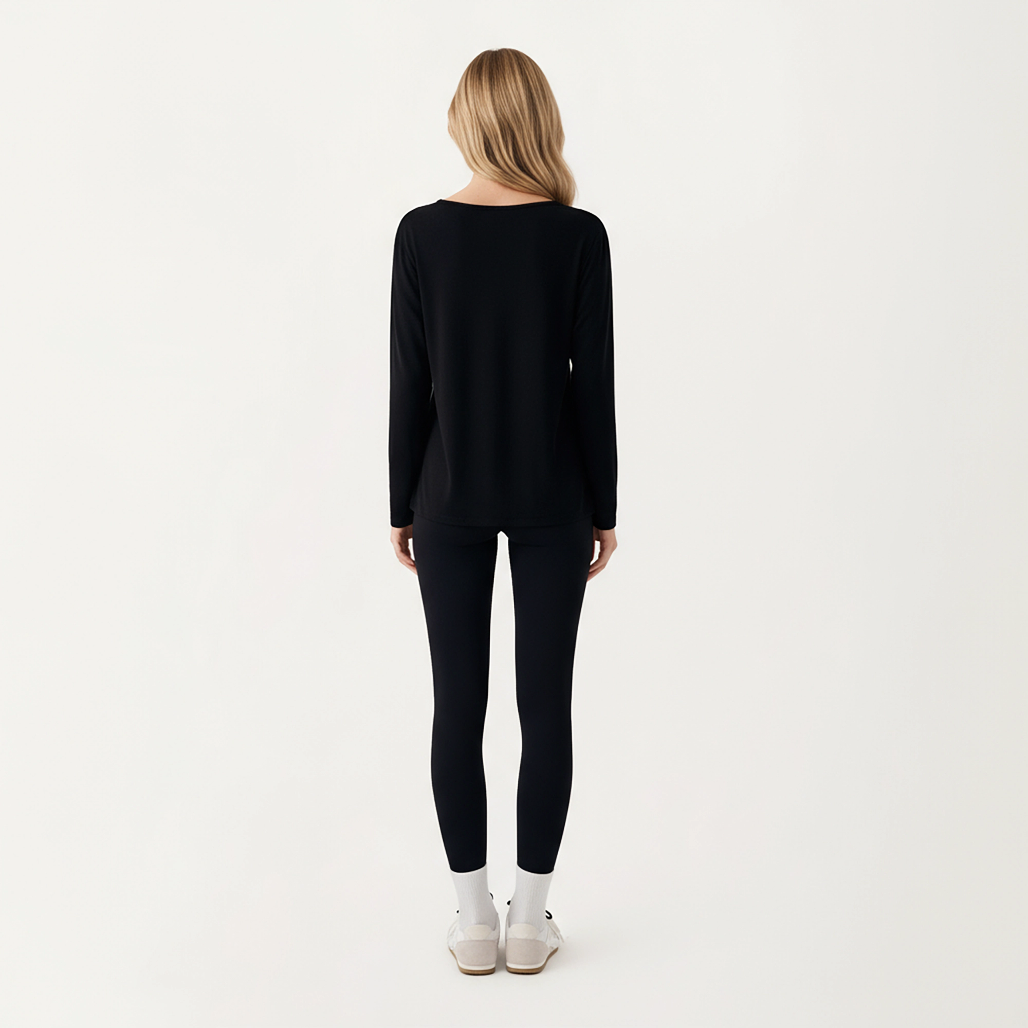 Anna-Kaci Women's Long Sleeve Pullover Top with Relaxed Fit and Boat Neckline