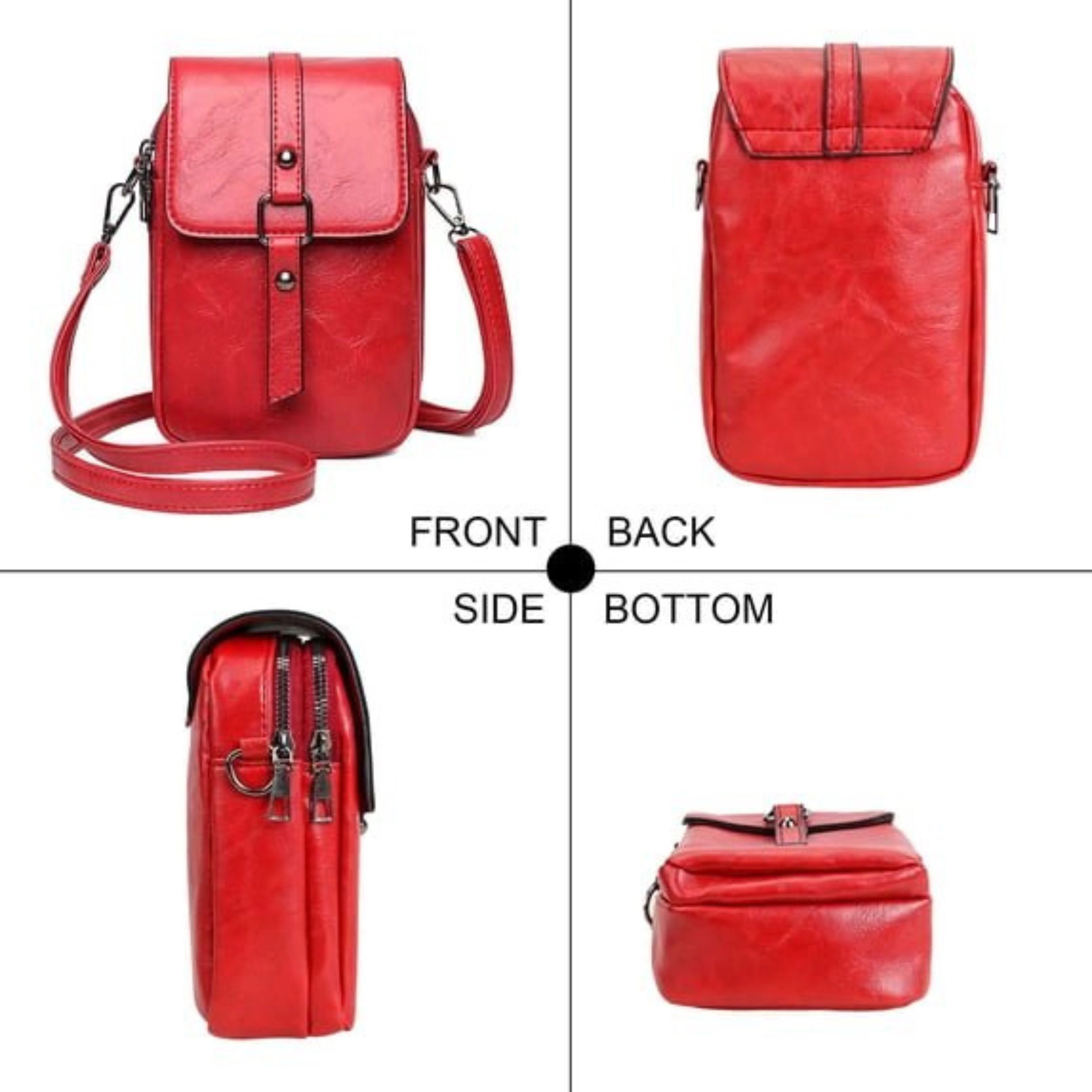 Home Collection Women’s Small PU Leather Crossbody Cell Phone Purse