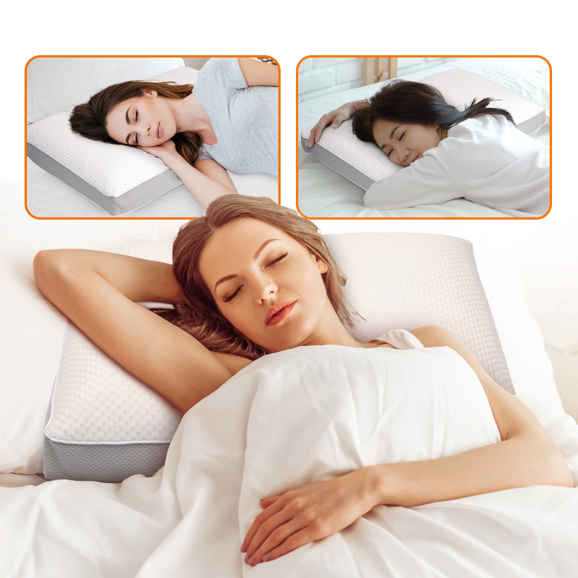 Cheer Collection Dual Sided Bed Memory Foam  Pillow – Standard Size