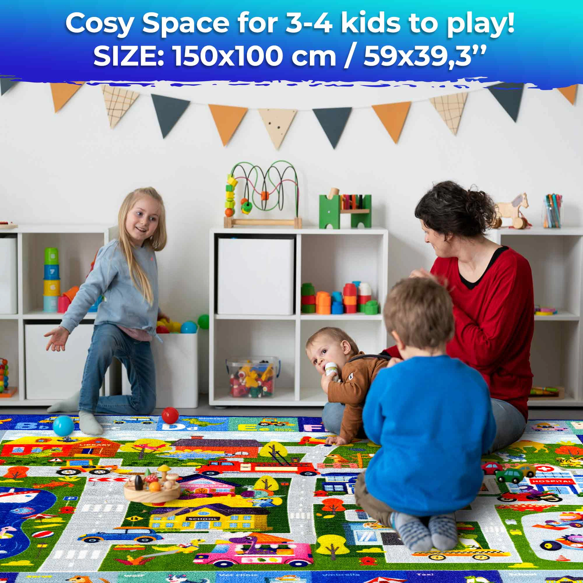 QUOKKA Baby Mats for Playtime & Activities Babies 6-12 Months – Super Soft Floor Play Toddlers 1-3