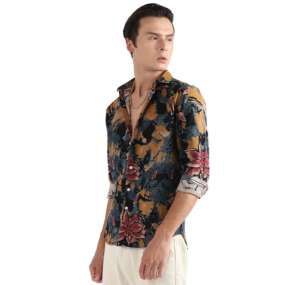 Men's Artistic Flowers Shirt