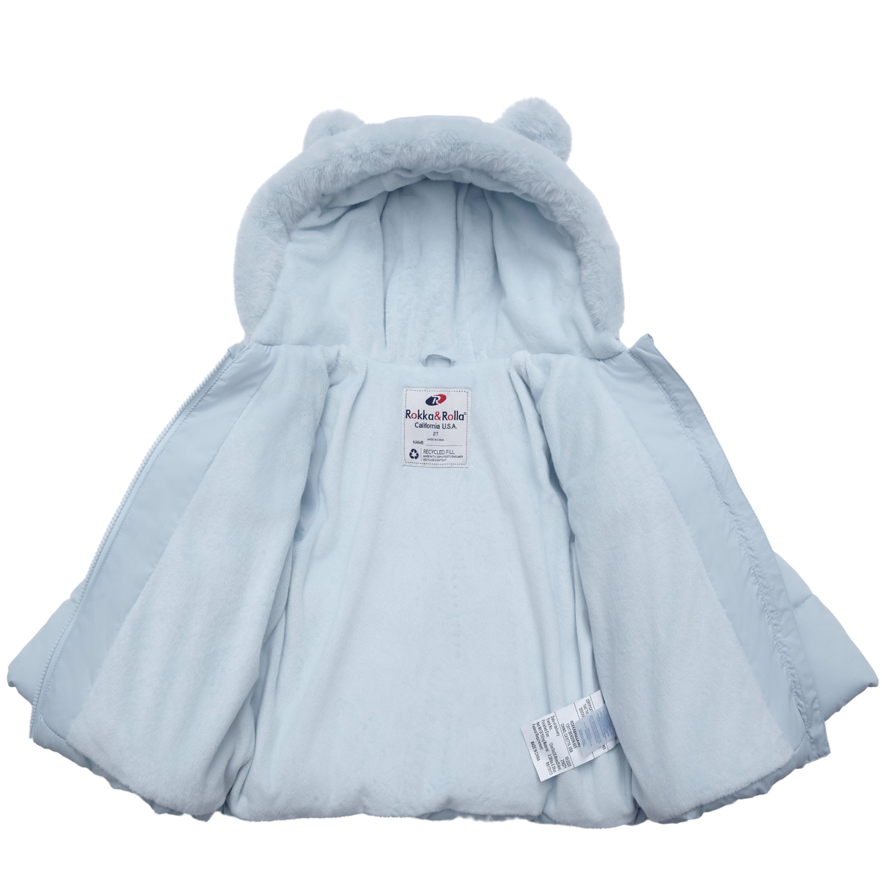 Rokka&Rolla Baby Girls Mini Fur Lined Puffer Jacket