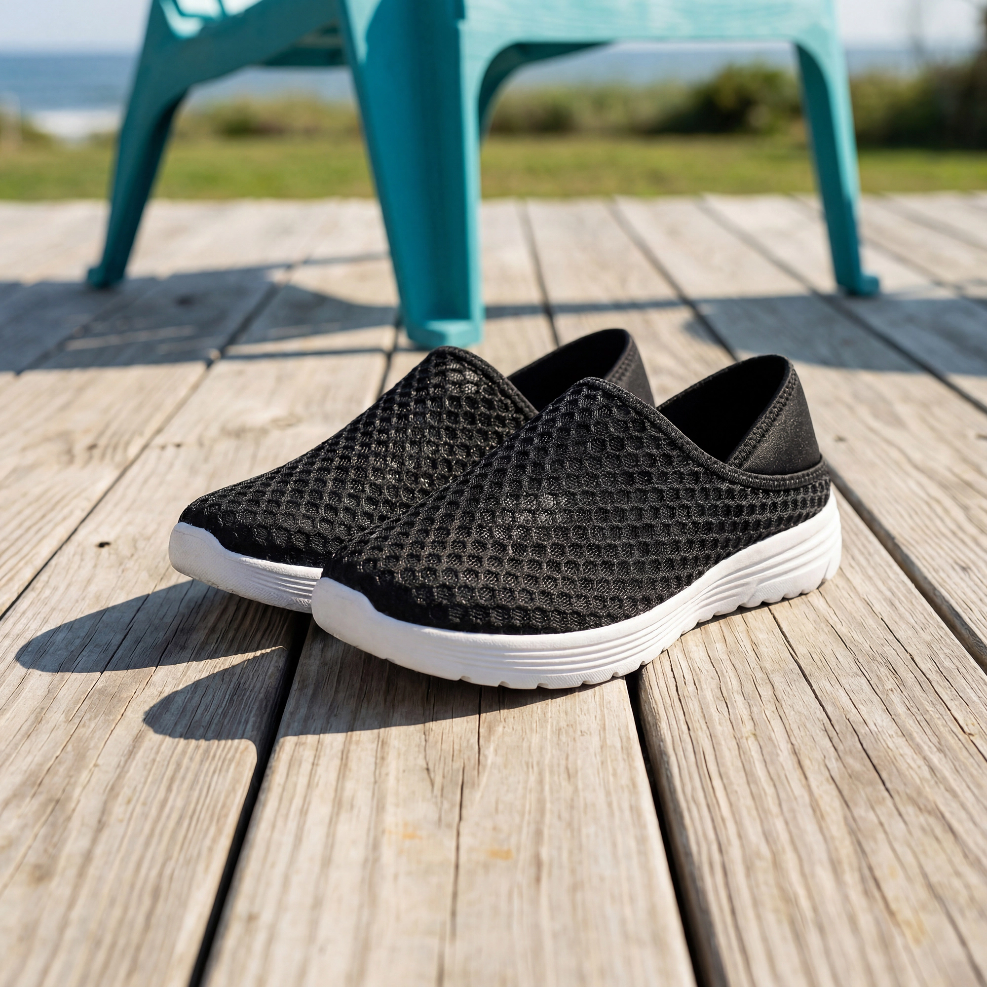 BLISSFUL STEP Women's Casual Two Ways Lightweight Breathable Unisex Slip-on Shoes