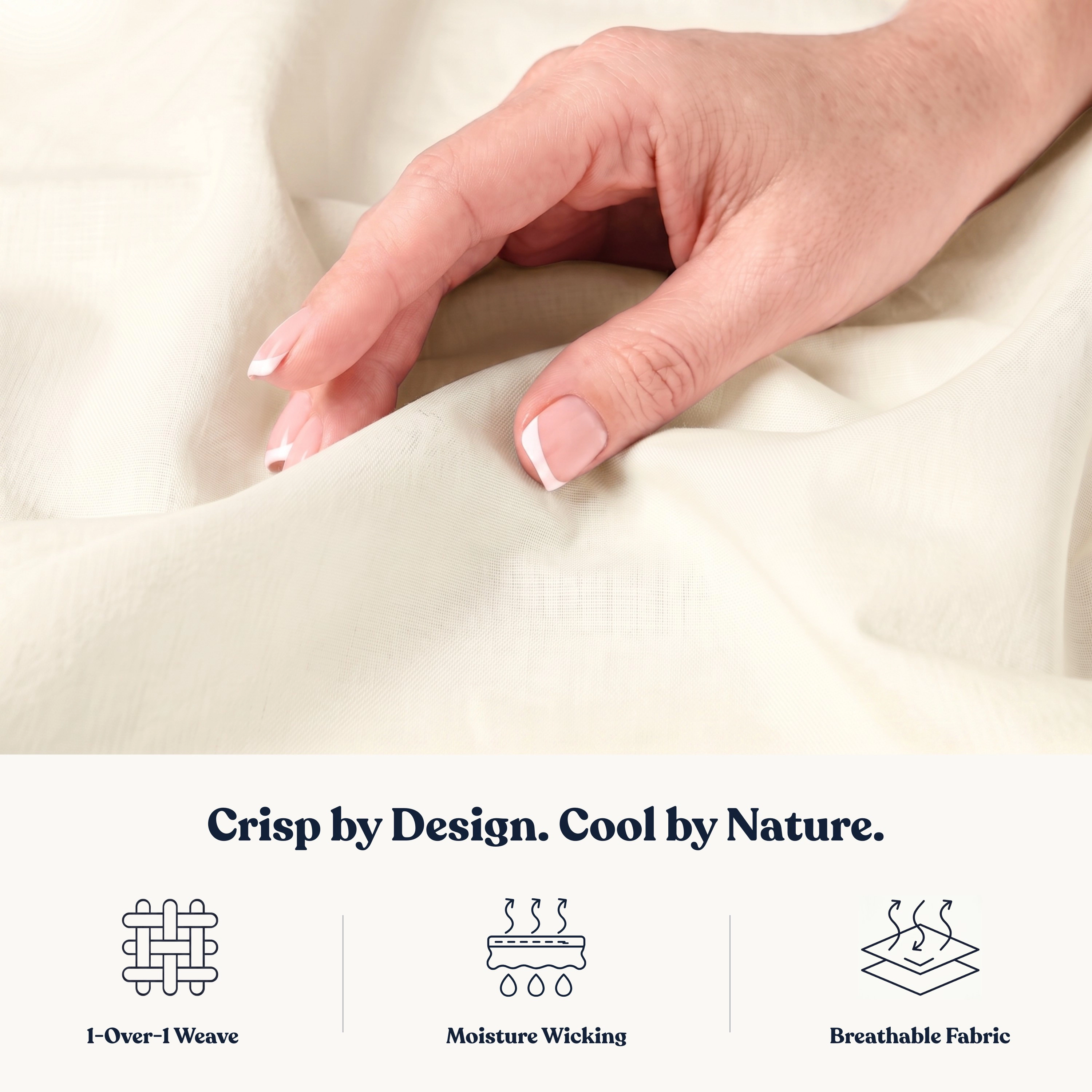 Delara 100% Organic Cotton Percale Bedding Sheet Sets, GOTS Certified, Ultra Soft Smooth & Breathable