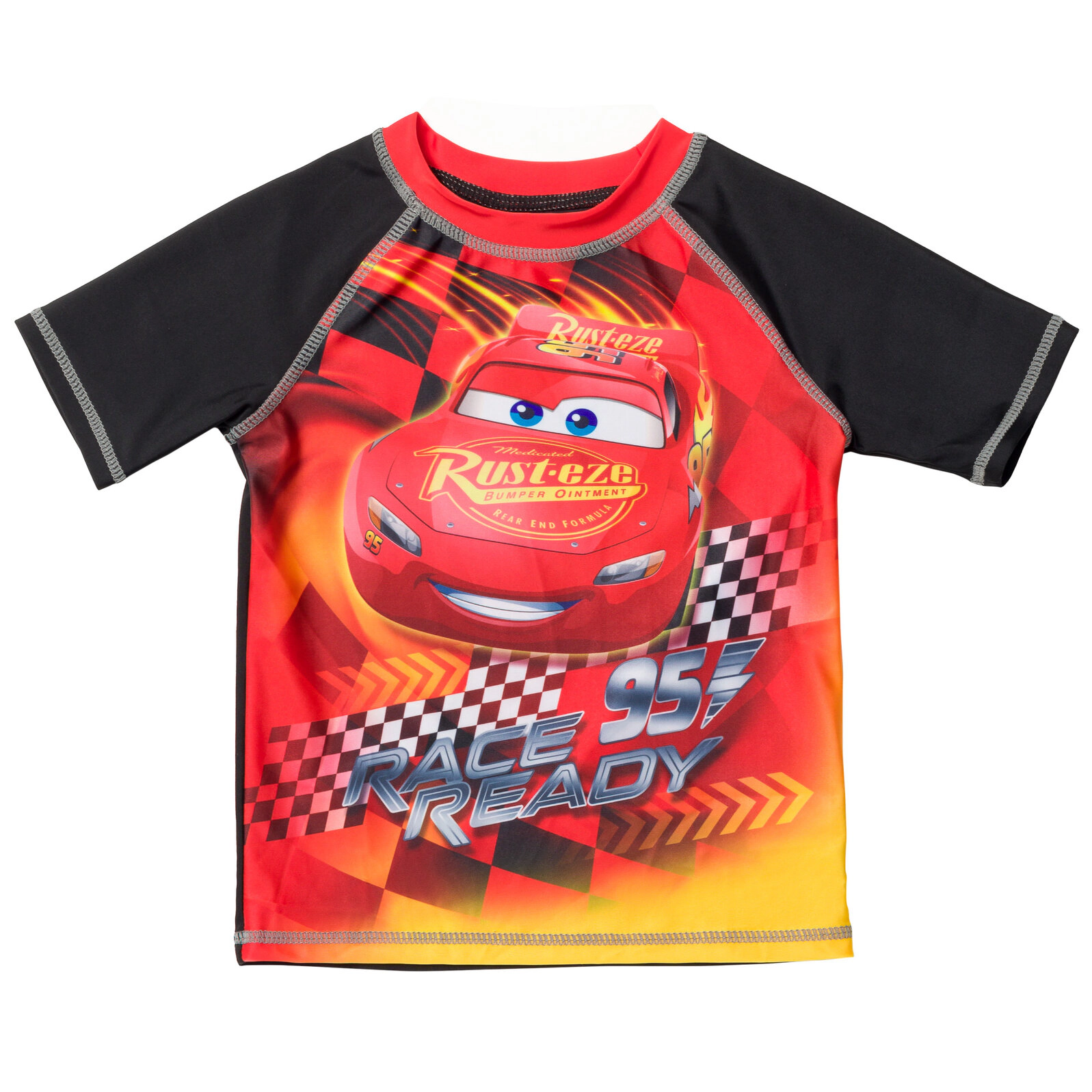 Disney Cars Boys' 2-Piece Rash Guard and Swim Trunks Set