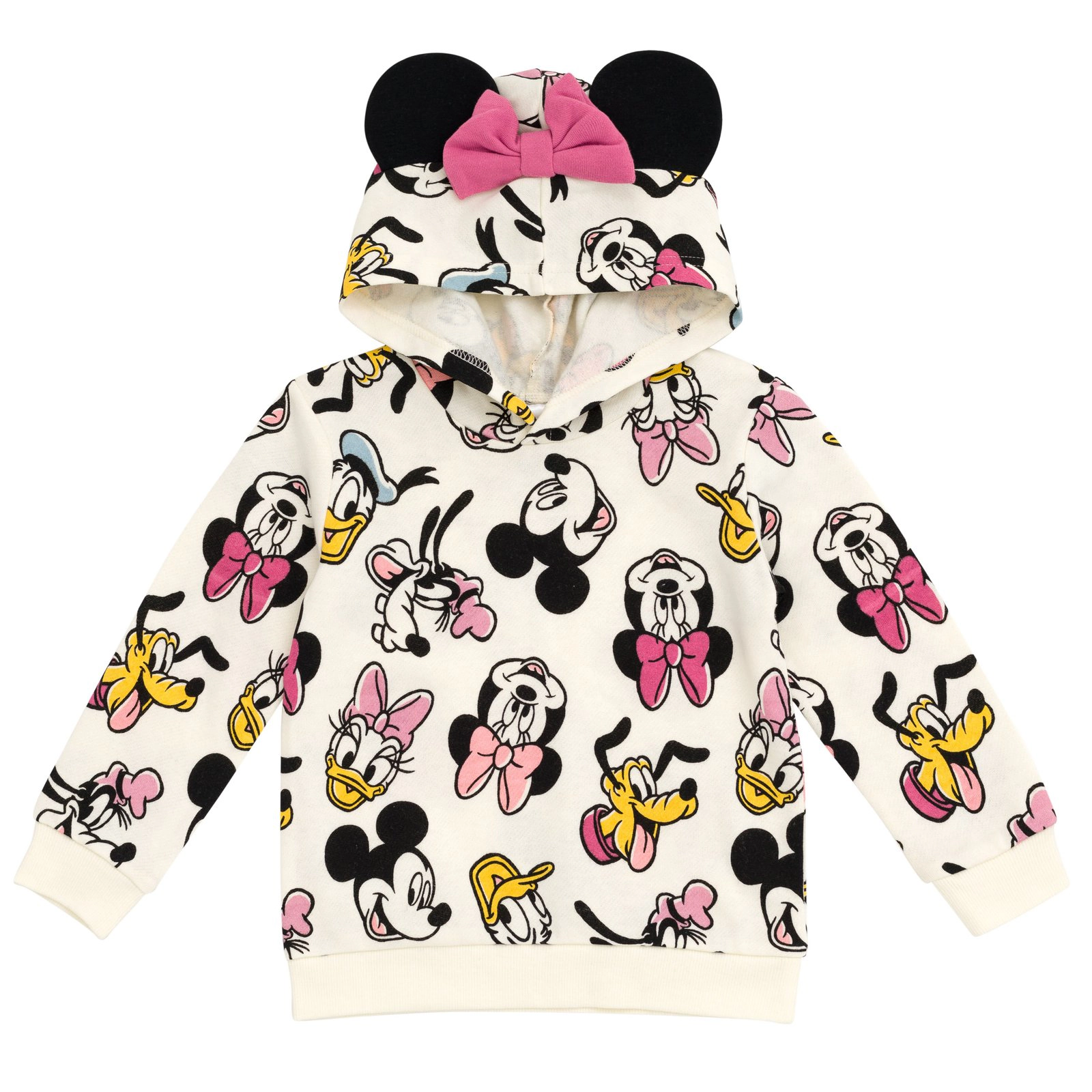 Disney Mickey Mouse & Friends Girls' Fleece Hooded Sweatshirt