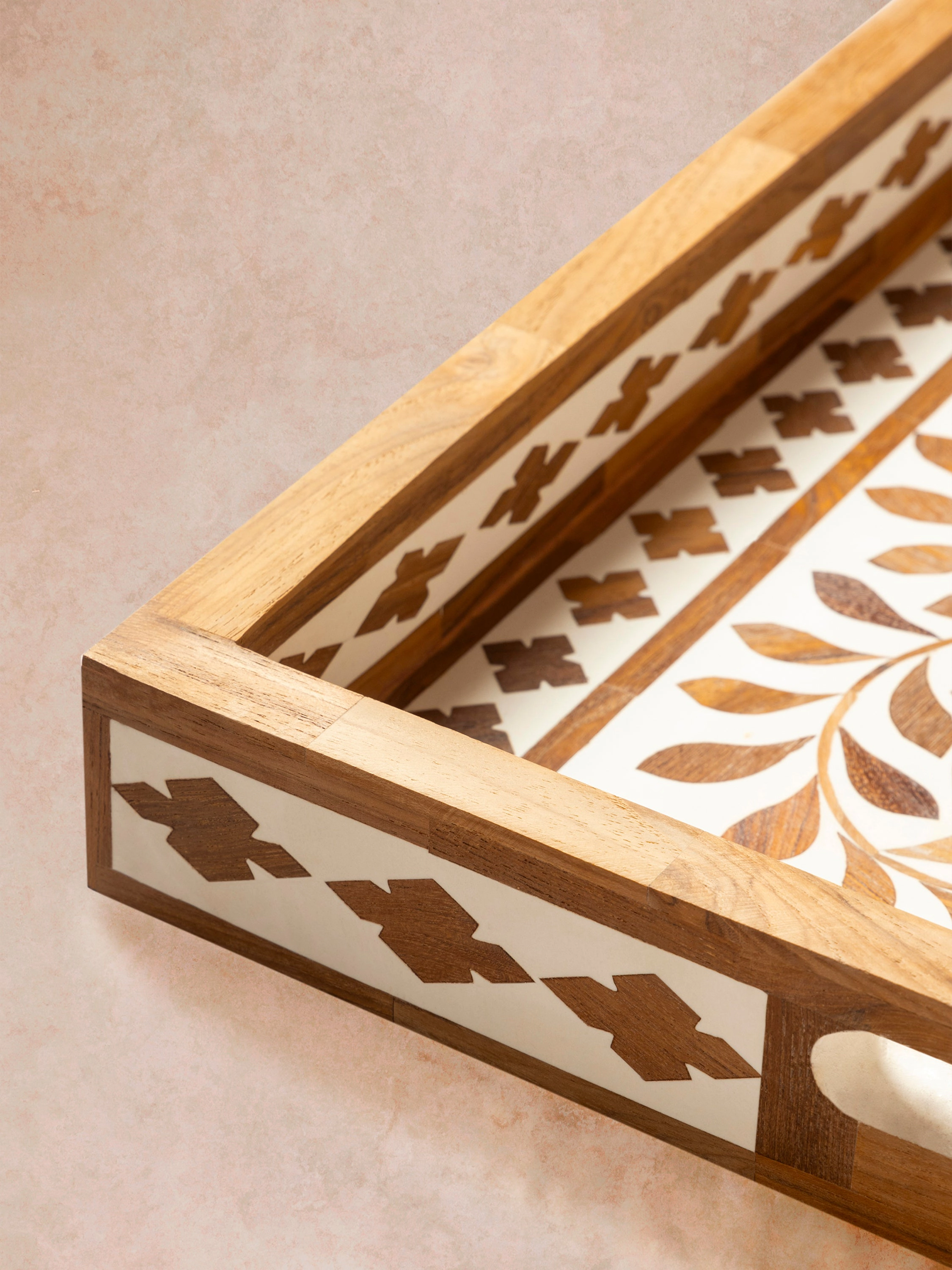 GAURI KOHLI Jodhpur Wood Inlay Decorative Tray