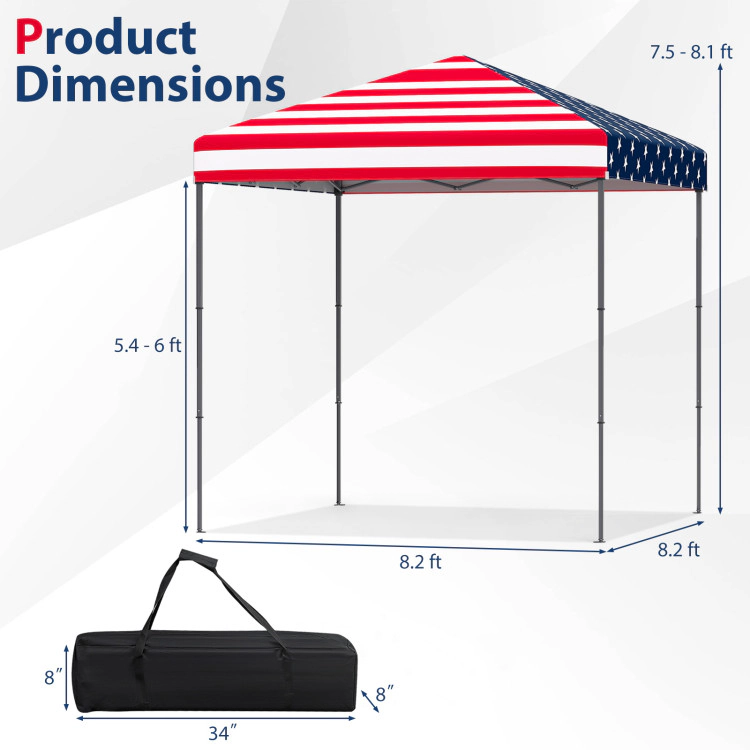 Hivvago 6.6 x Feet Outdoor Pop-up Canopy Tent with UPF 50+ Sun Protection