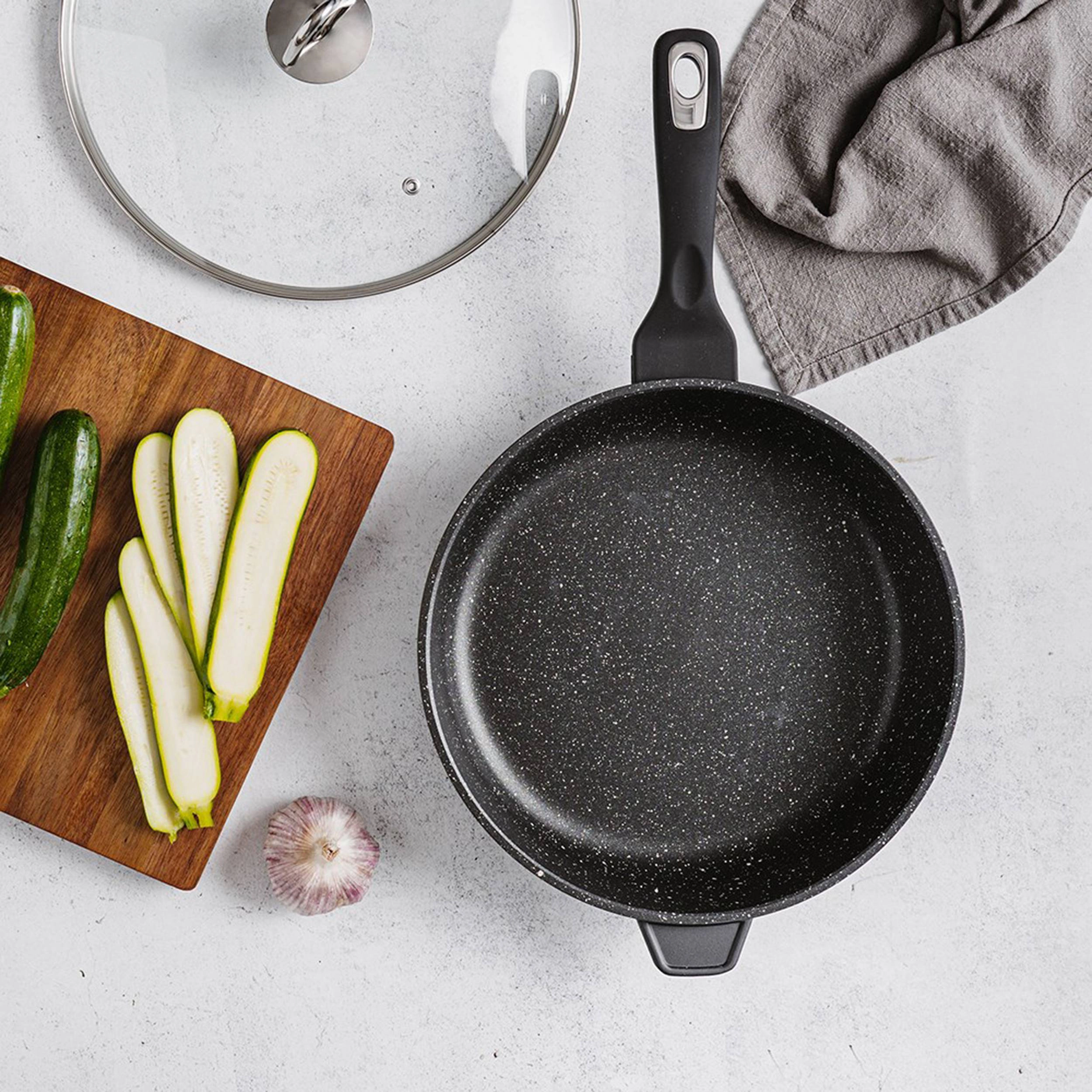 Cuisine::pro® GRANITE™ Chef Pan With Lid 4.1 Qt.