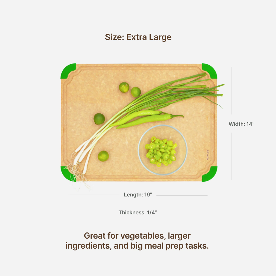 Elihome Premium Series Cutting Board 14 x 19 x 1/4 - X-Large Green