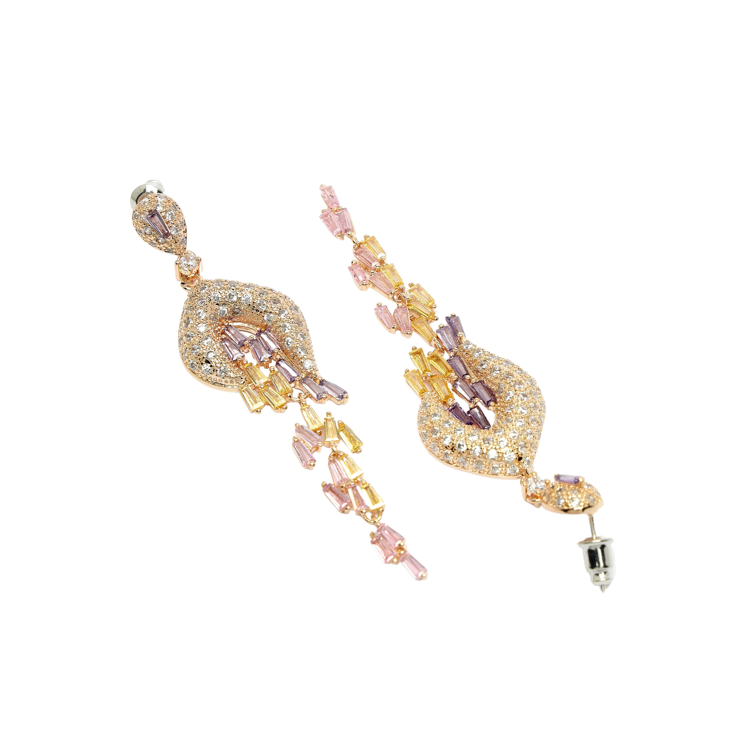 AGP PARIS Womens Diva Collection Cubic Zirconia Drop Earrings