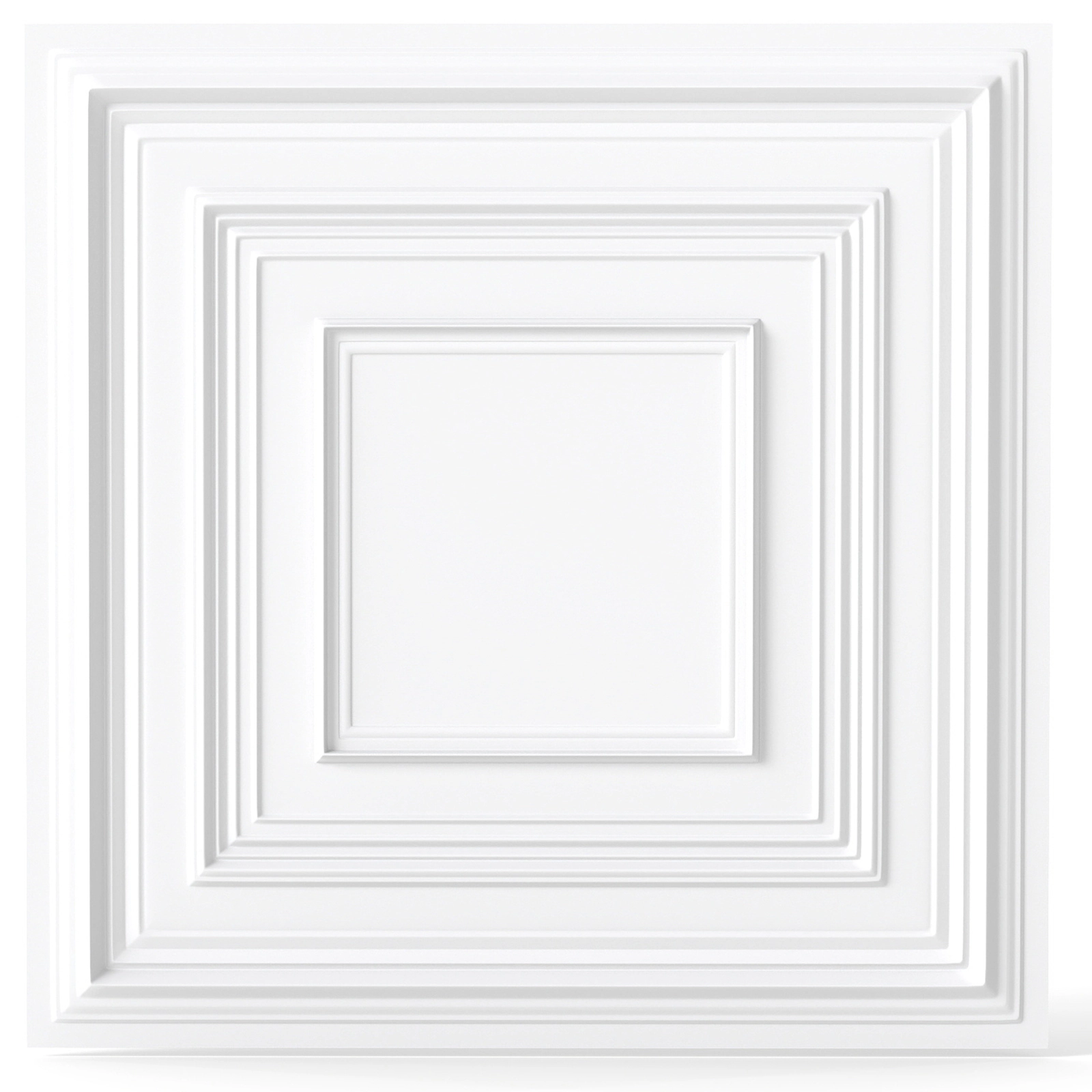 LJG Drop Ceiling Tiles 24" x 24" PVC Ceiling Panels with 3D Decorative Patterns 12-Pack