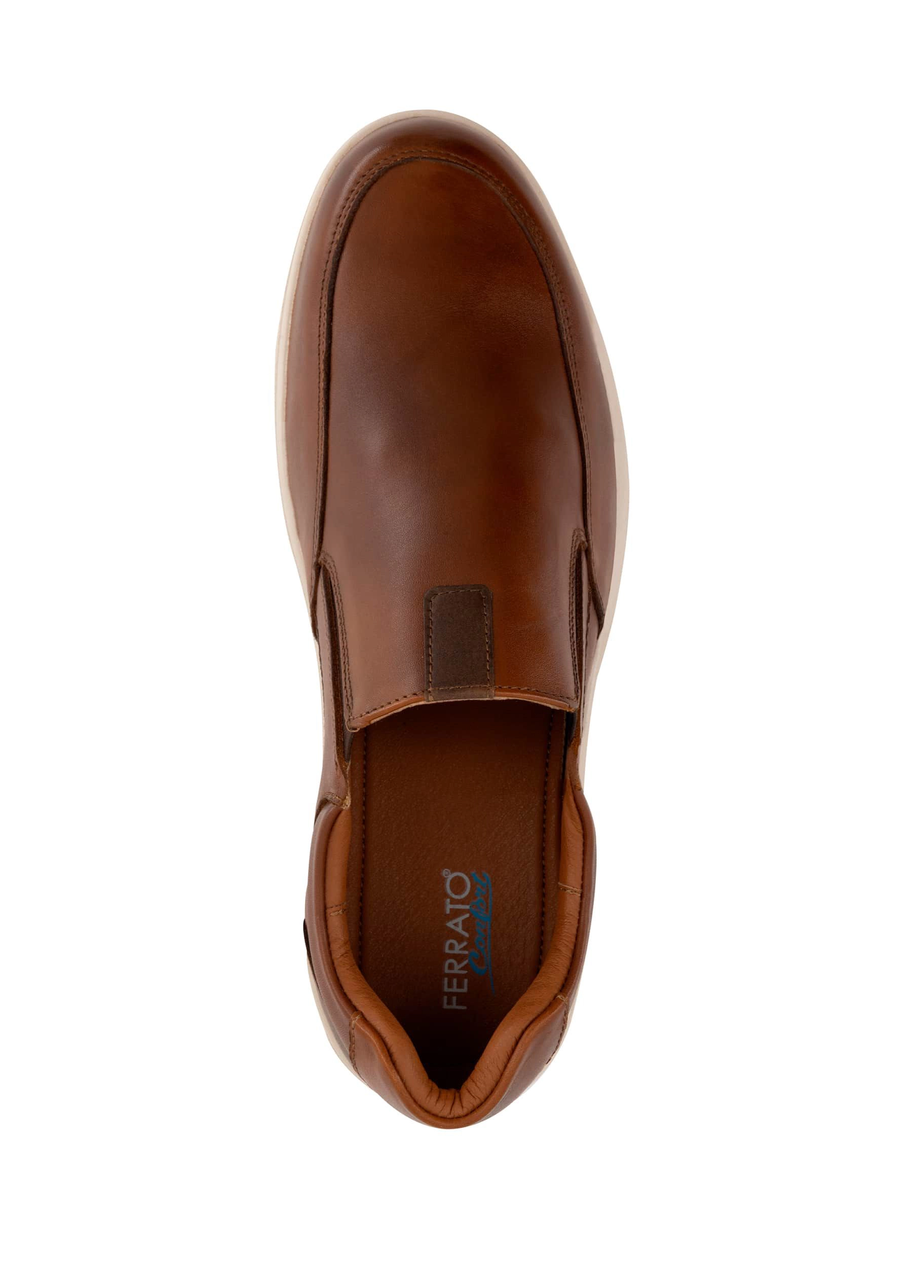 Ferrato Mens Leather Slip-On Flats