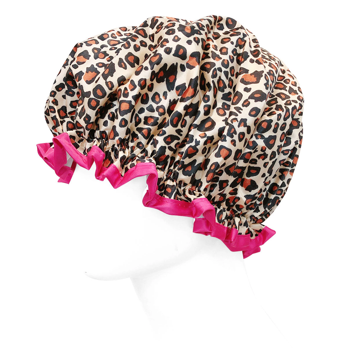 Wrapables Women's Stylish Double Layer Waterproof Shower Caps (Set of 4), Retro Floral