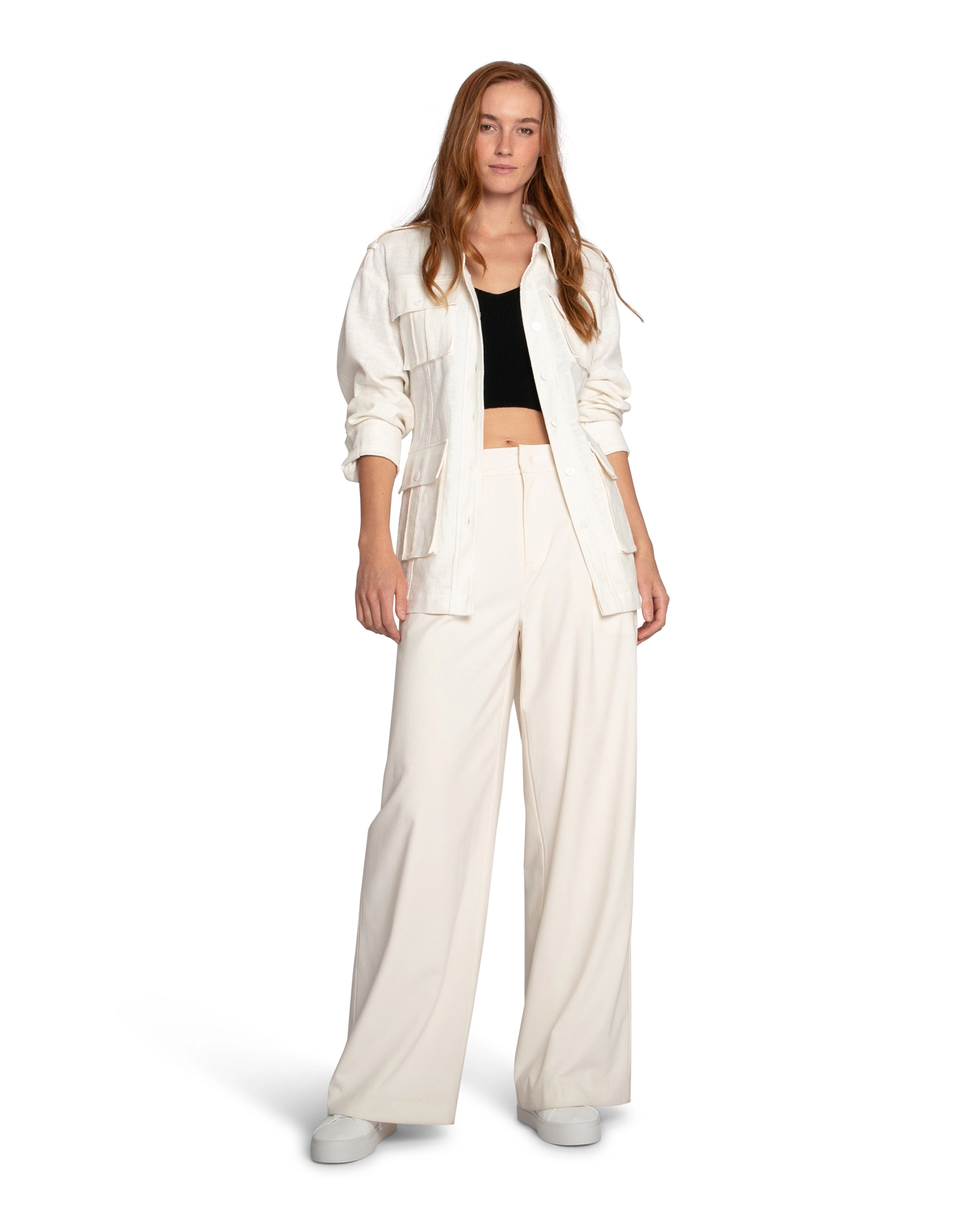 Belle & Bloom Womens Still Storm Belted Safari Jacket