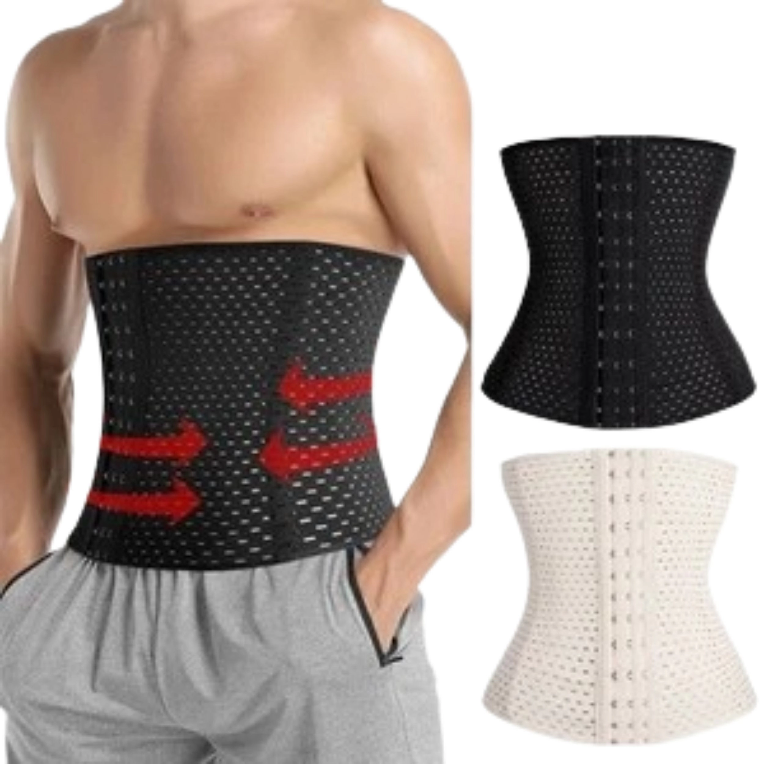 SS Design Men's Waist Trainer Body Shaper Tummy Girdle Belt Corset