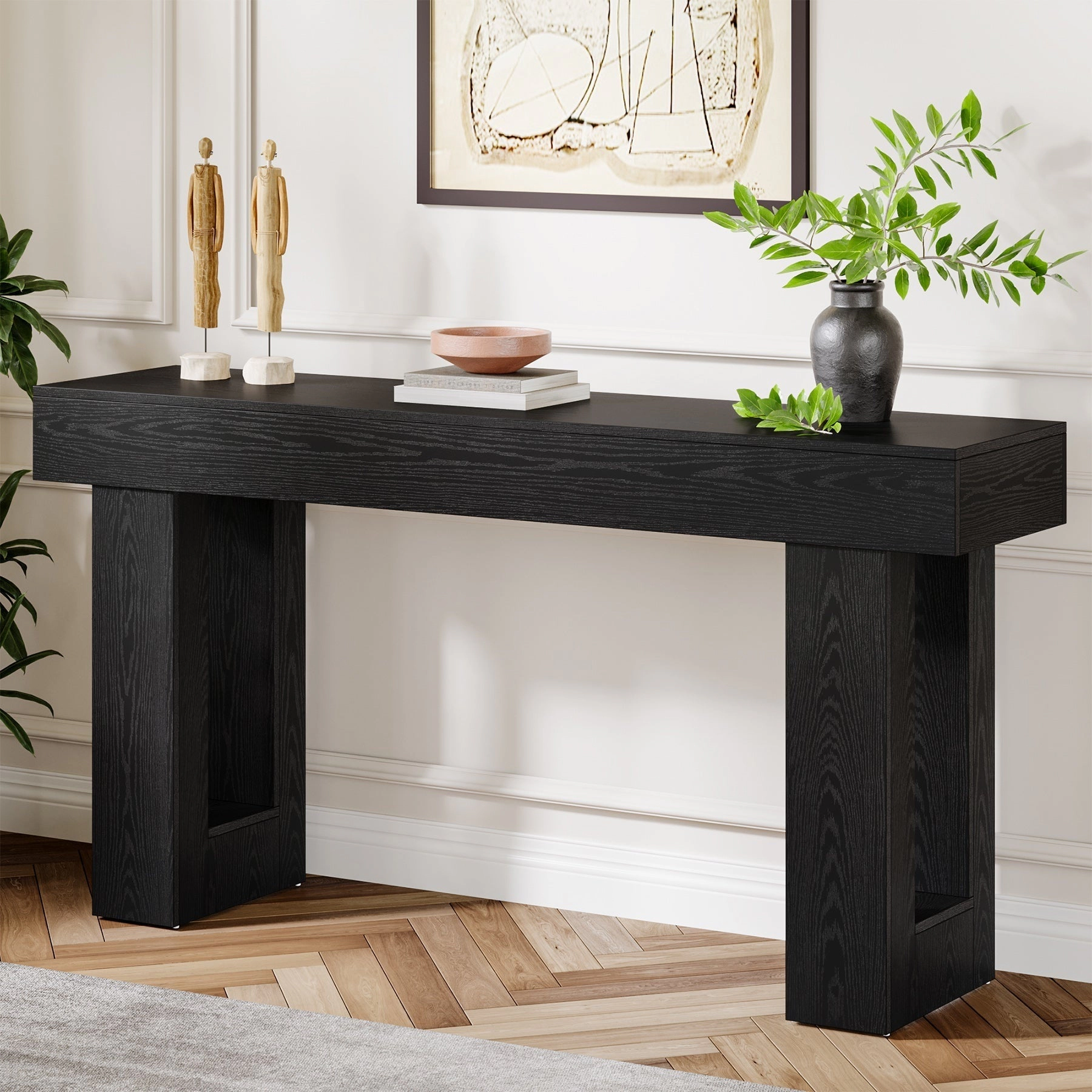 Tribesigns Wooden Sofa Table, 63-Inch Modern Console Table For Living Room