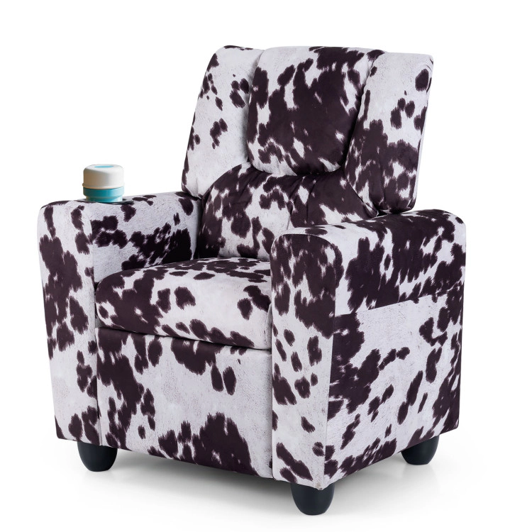 Hivvago Kids Recliner Chair Push Back Toddler Reclining Armchair With Cup Holder