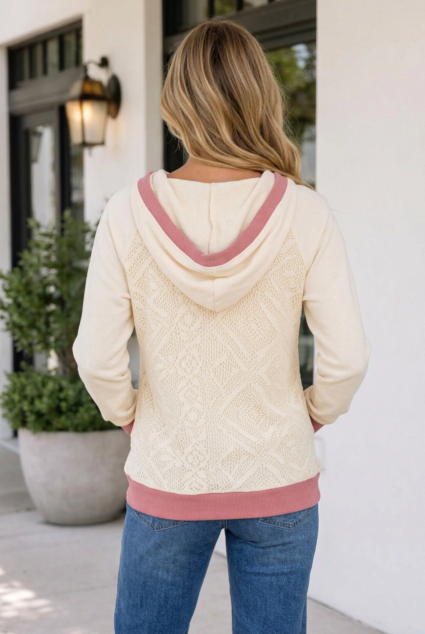 Threaded Pear Women's Alexandra Exposed Seam Hoodie