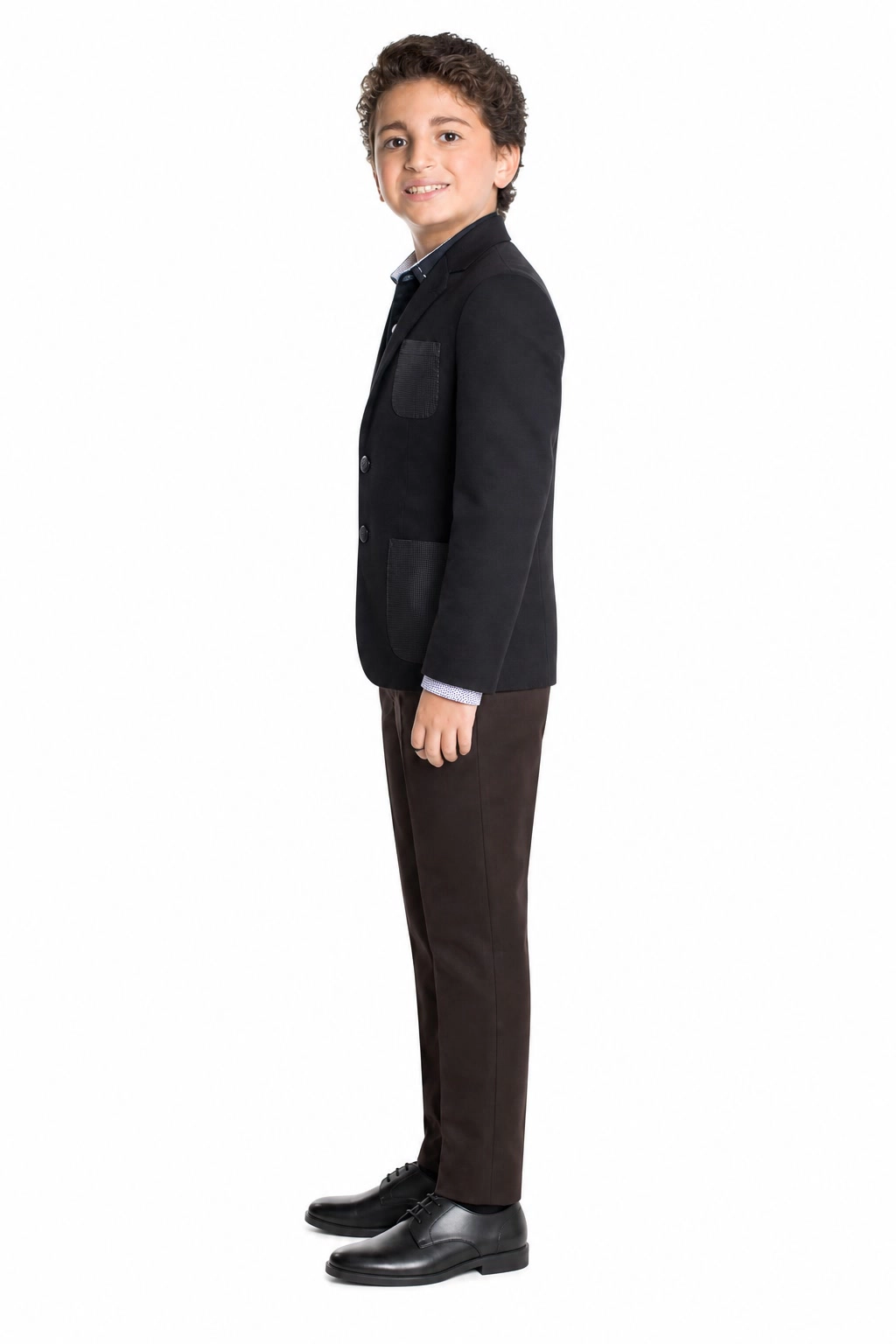 Elie Balleh Boys Slim Fit Knit Jersey Blazer
