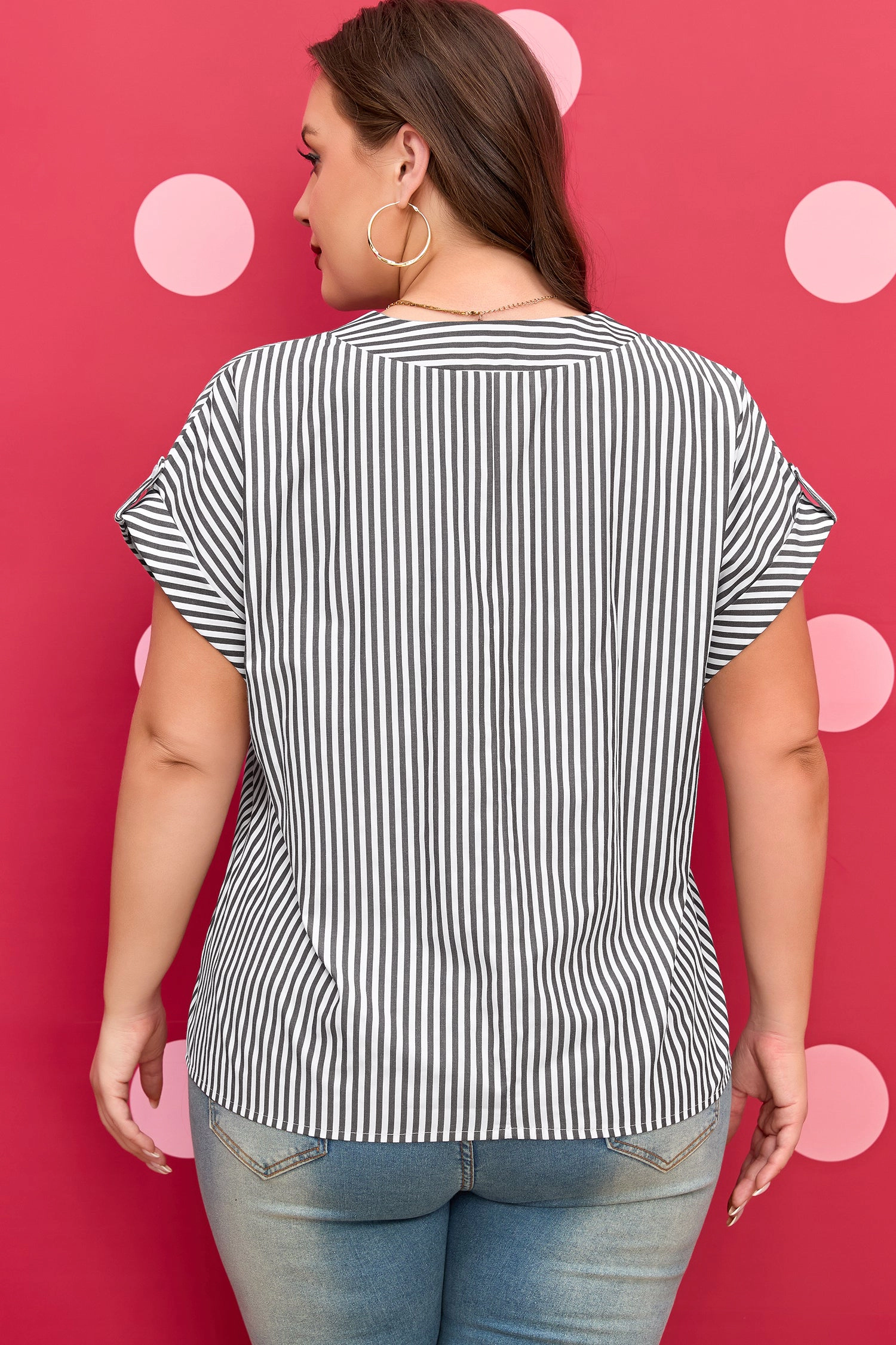 Threaded Pear Women's Hope Short Dolman Sleeve PLUS Blouse