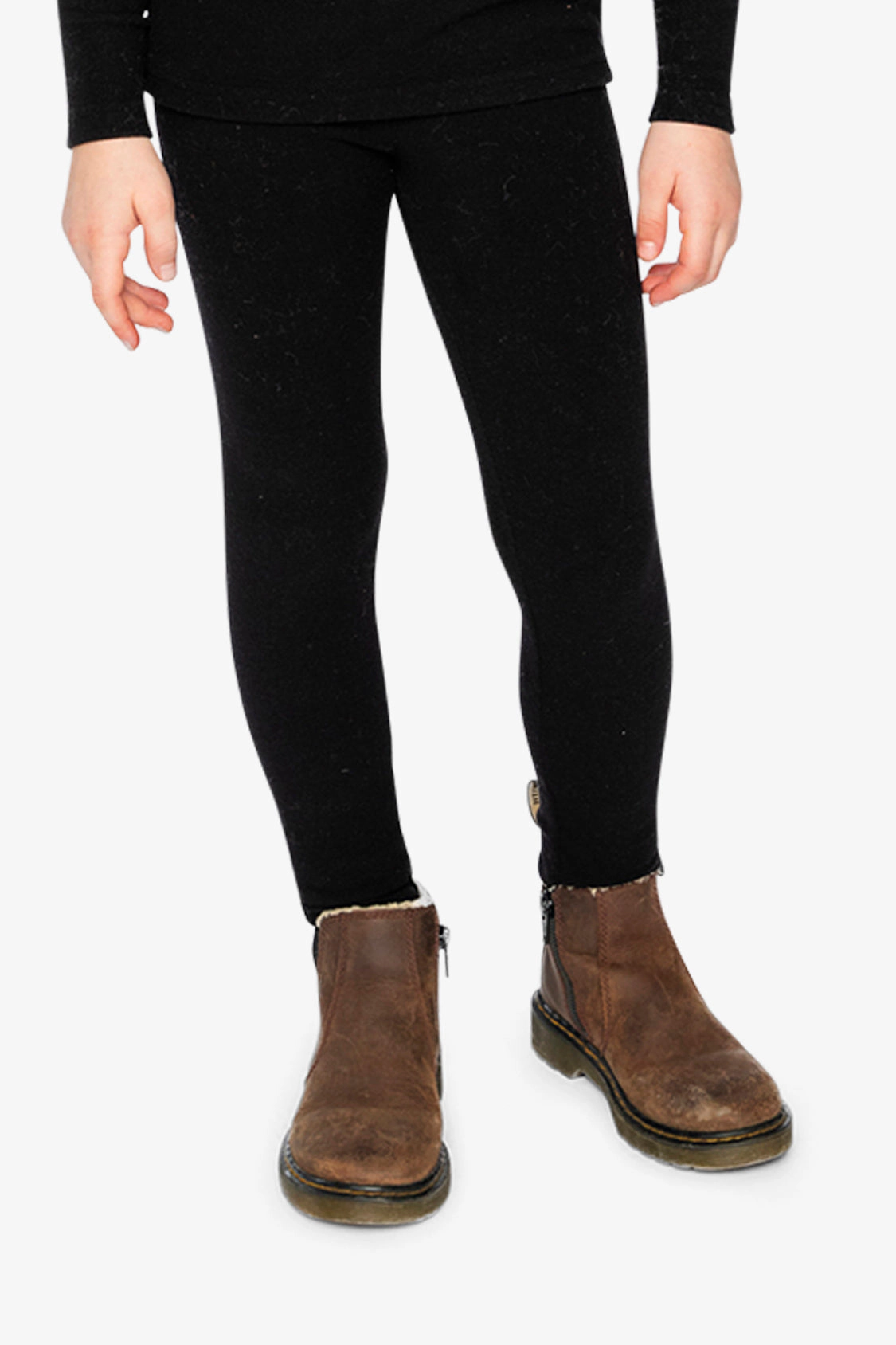 Deux par Girls Vertical Rib Elastic Waist Leggings