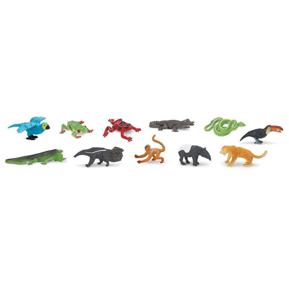 Safari Ltd. - Rainforest Animals TOOB - contains 11 Mini Figurines