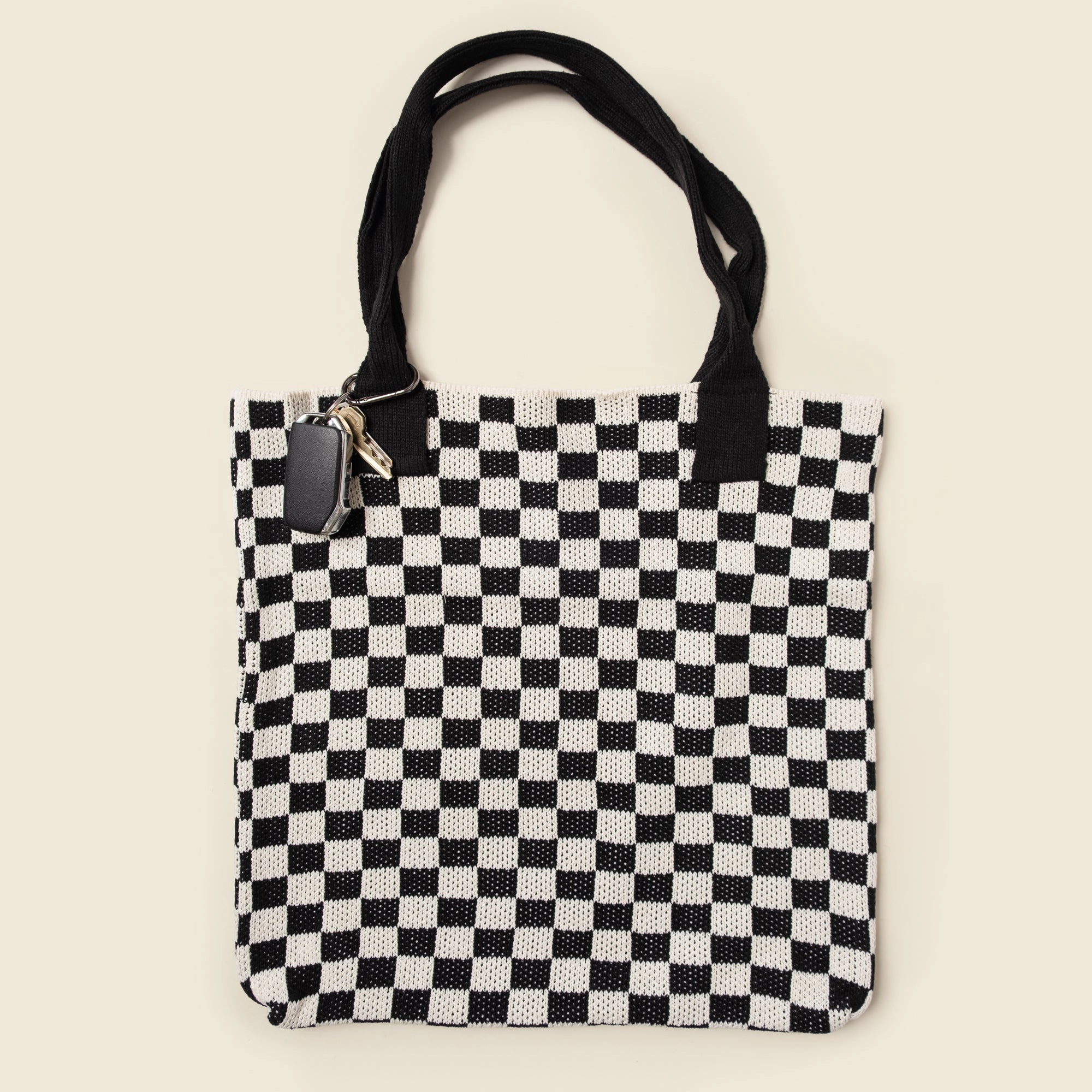 Casupo Checkered Sweater Tote Bag
