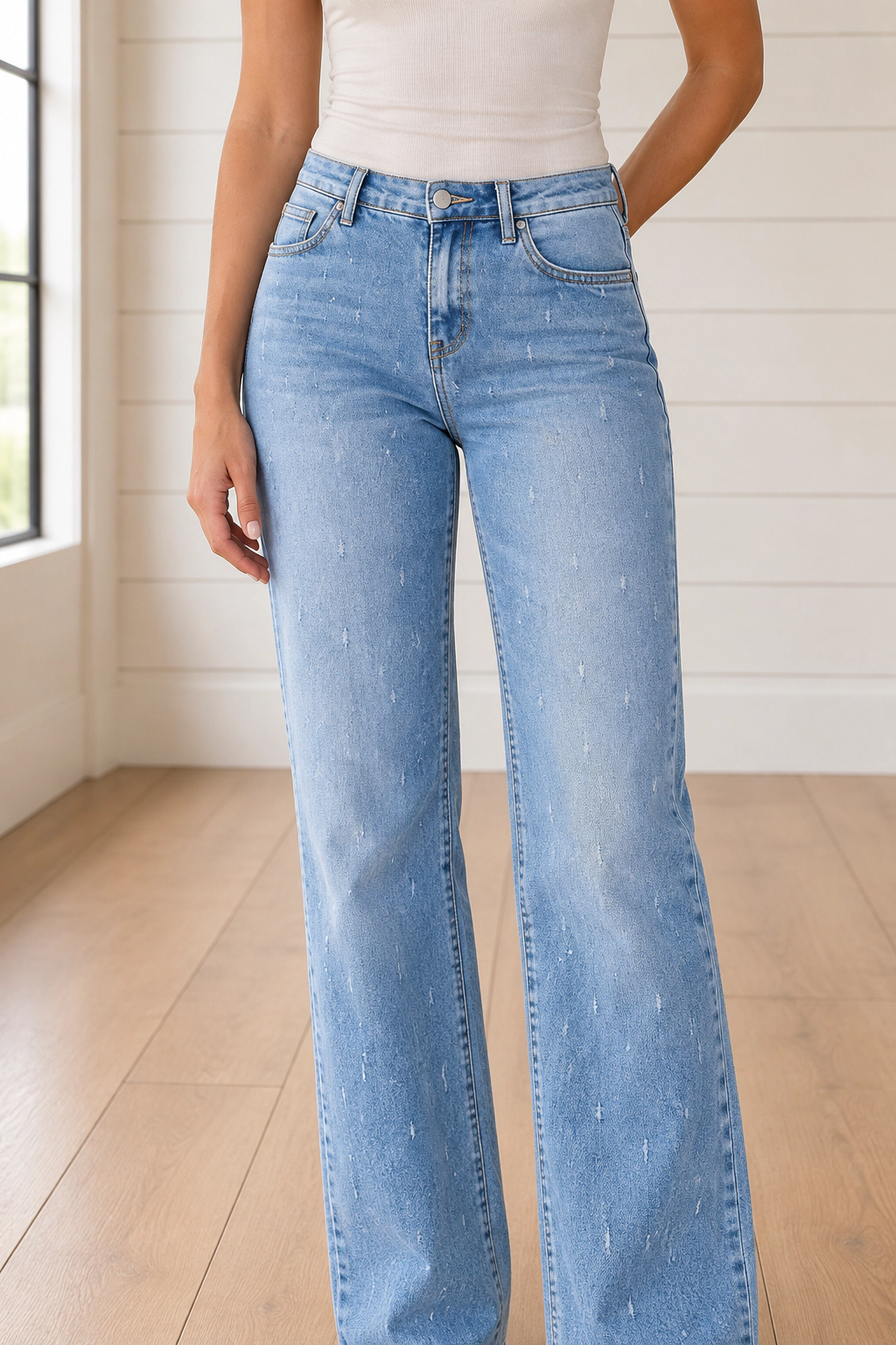 Threaded Pear Women's Cameron Raw Hem Jeans