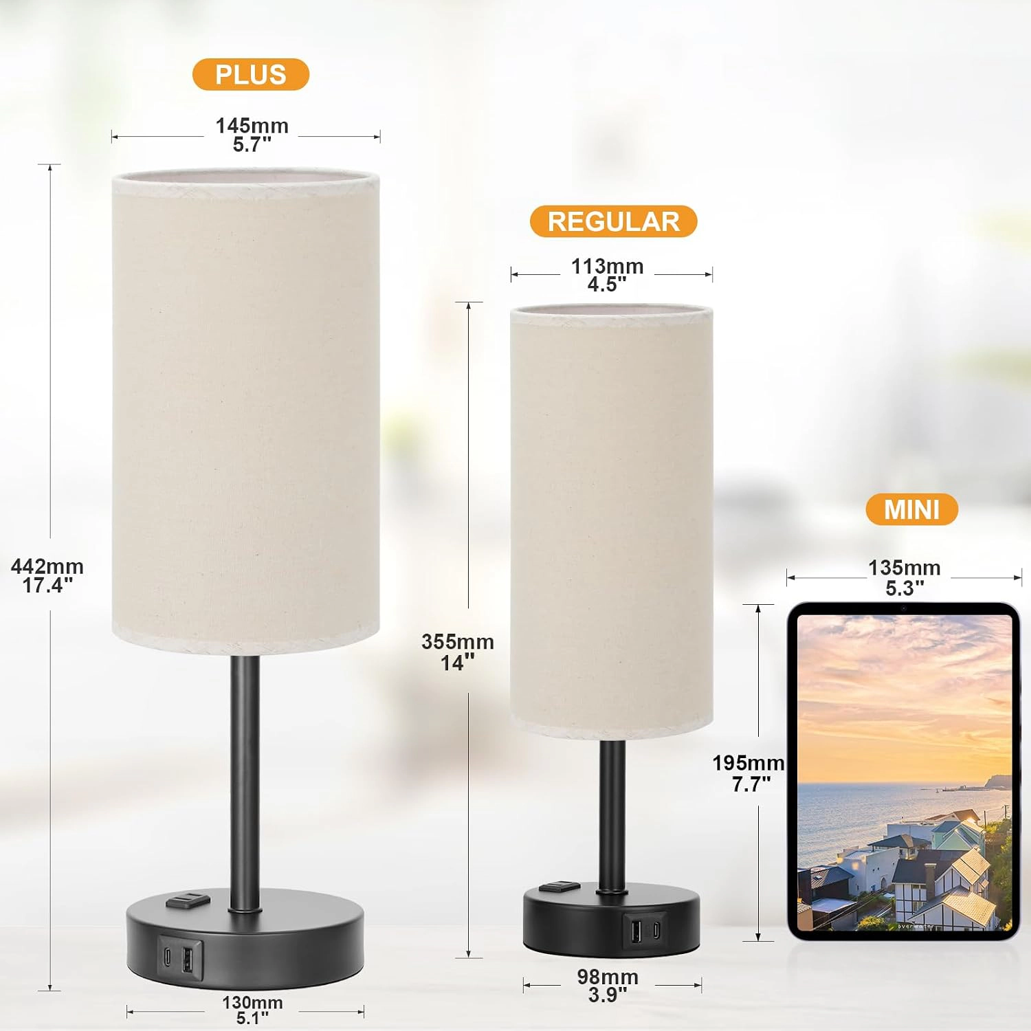 Fenmzee Bedside Lamp for Bedroom