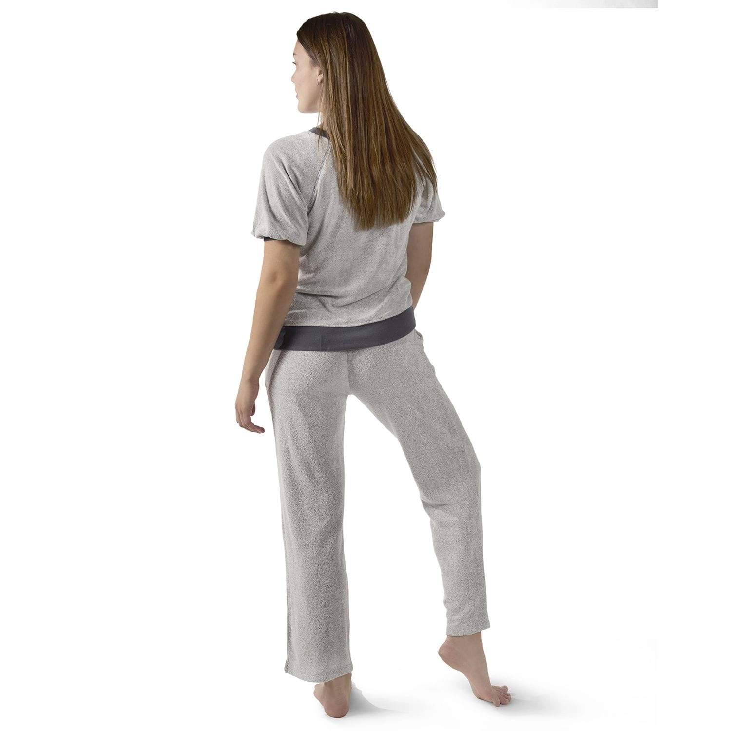 MeMoi Women's Bamboo-Blend Spa Terry Matching Top and Pants Set